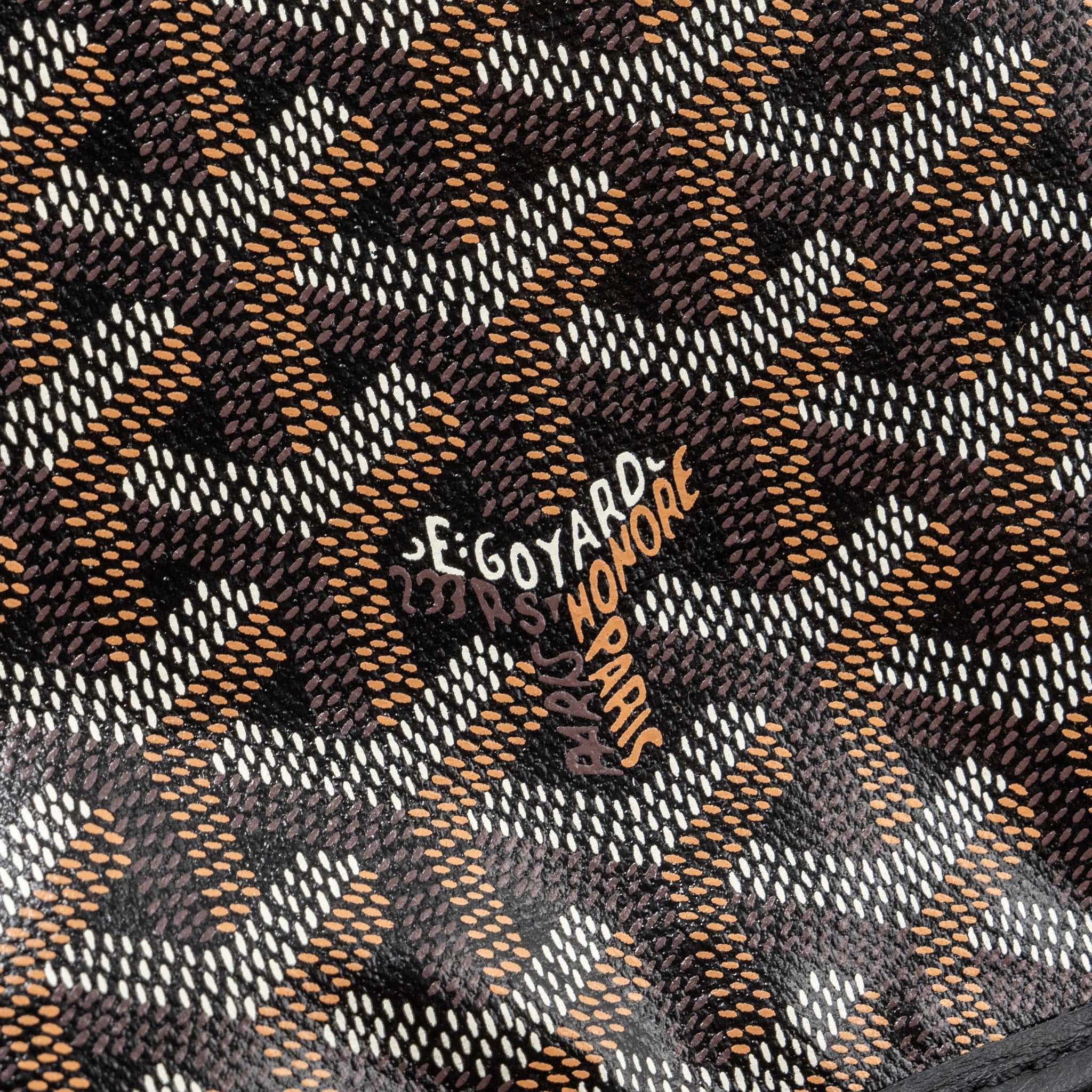 GOYARD MINI ANJOU TOTE BAG GOYARDLINE CANVAS / CALFSKIN BLACK SHW
