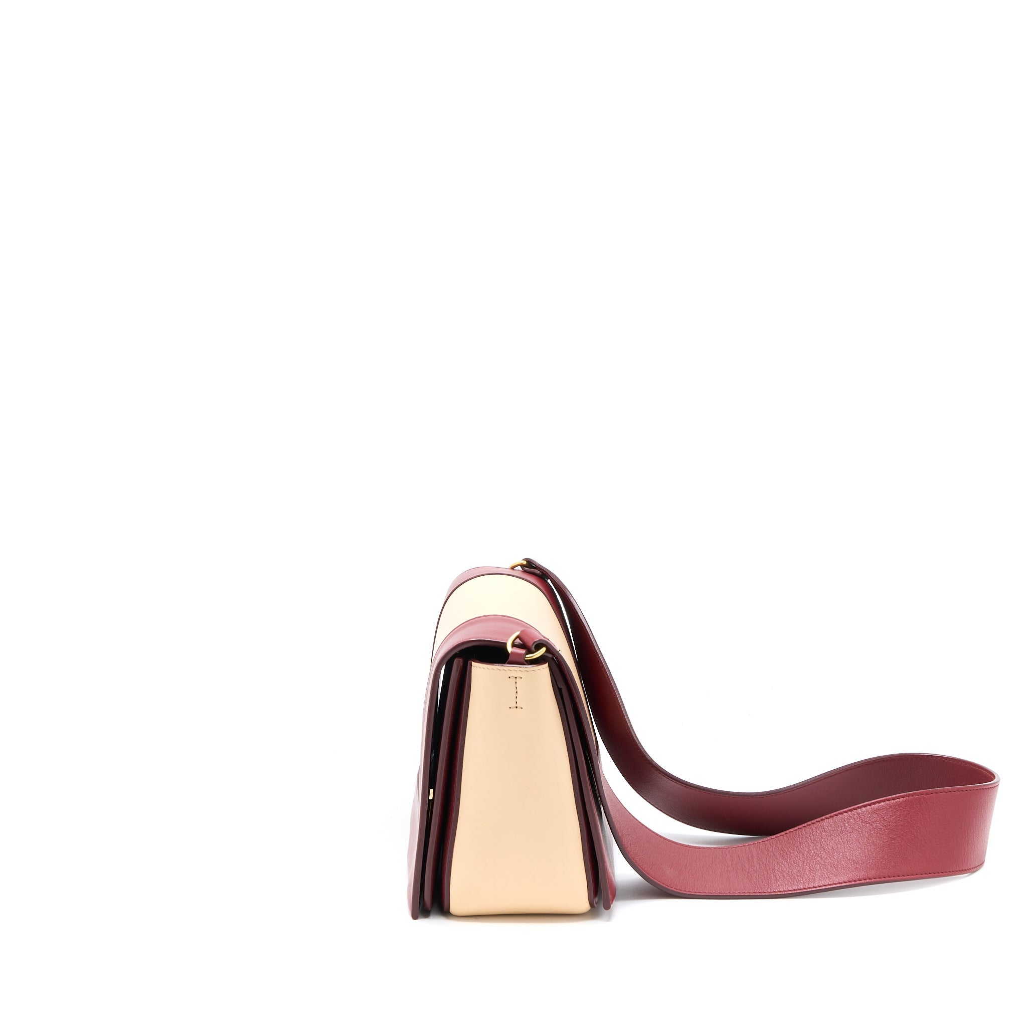 CELINE FRAME BAG CALFSKIN MULTICOLOUR RED/BEIGE GHW