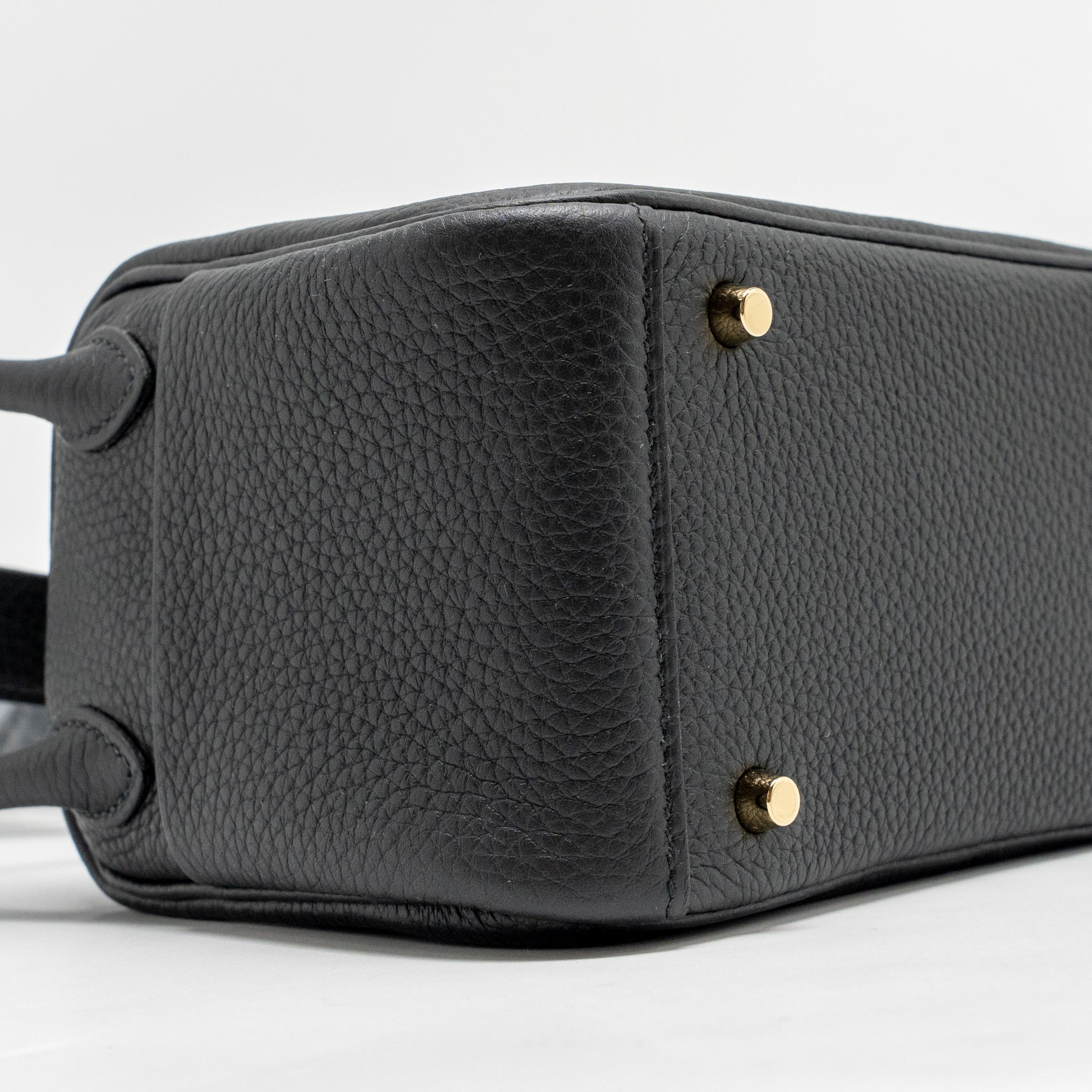 HERMES MINI LINDY CLEMENCE BLACK GHW