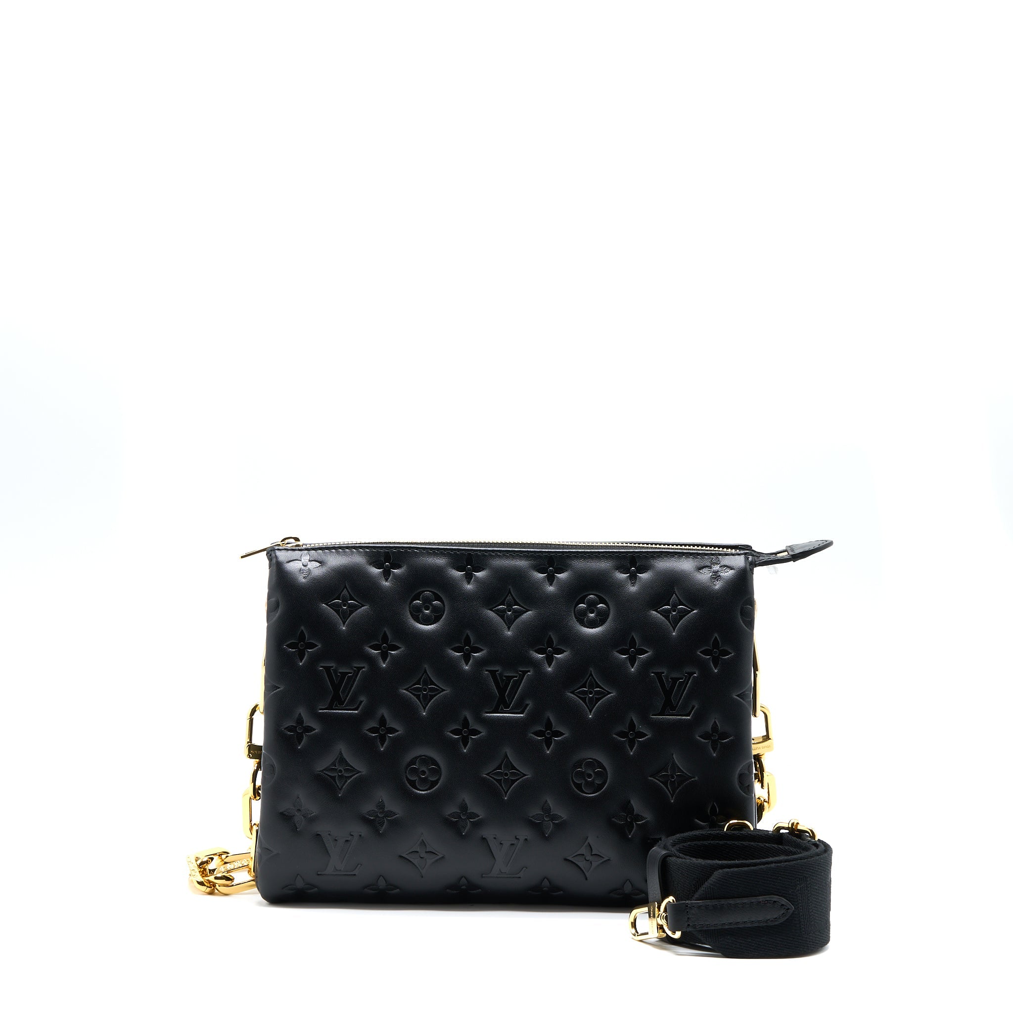 LOUIS VUITTON COUSSIN PM LAMBSKIN BLACK GHW (NEW VERISON)