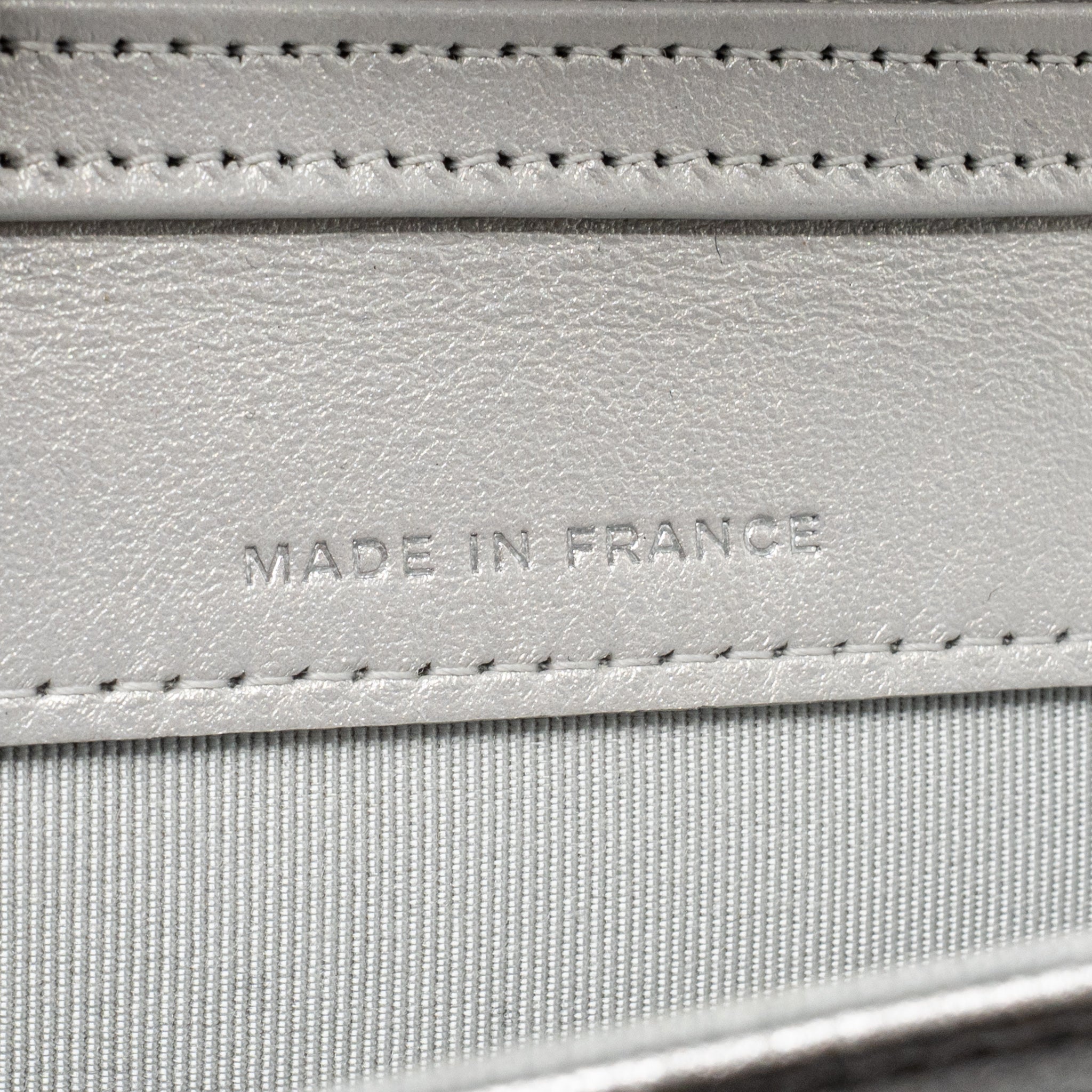 CHANEL MINI FLAP BELT BAG LAMBSKIN SILVER SHW