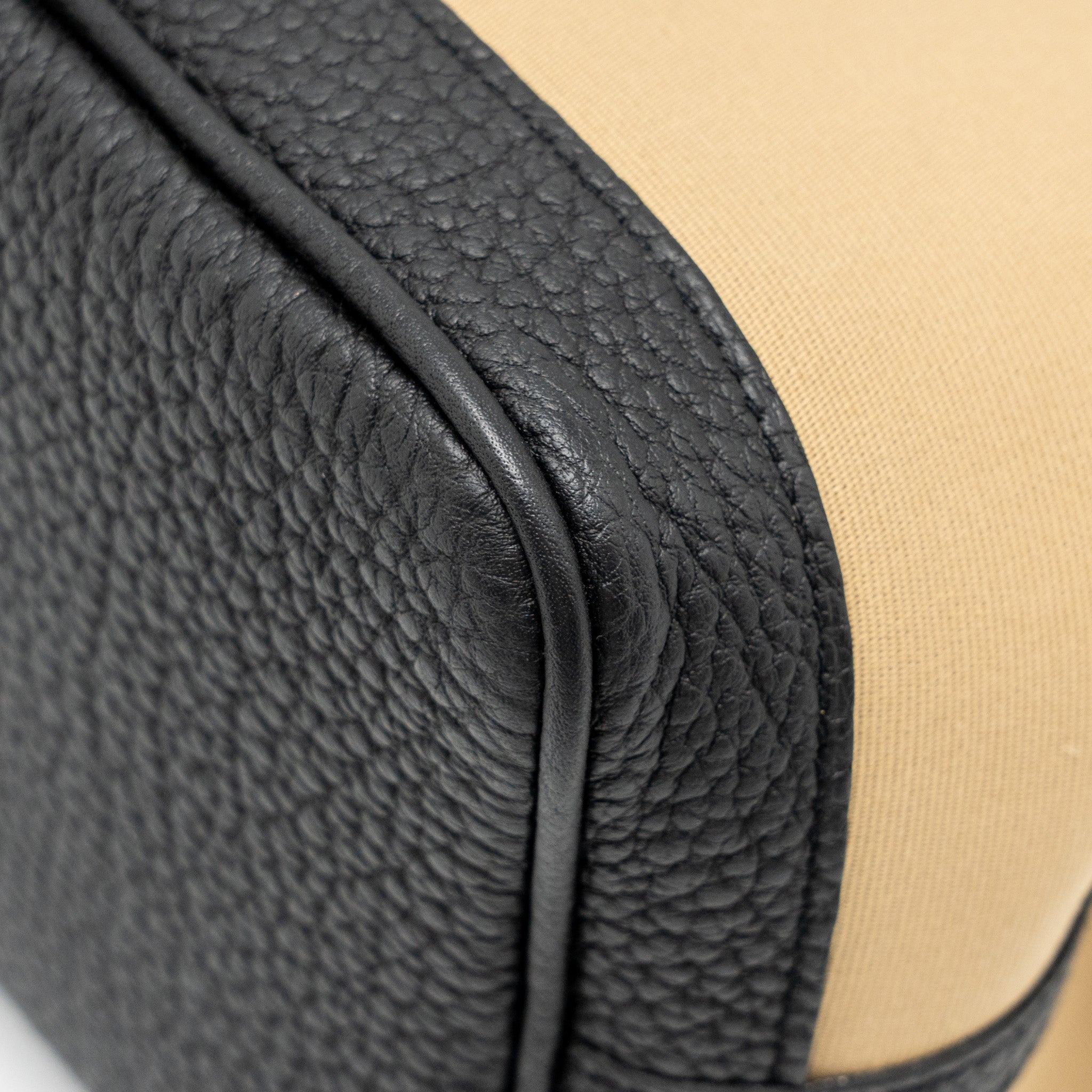 HERMES GARDEN PARTY 30 CANVAS/NEGONDA LEATHER TRENCH/BLACK SHW