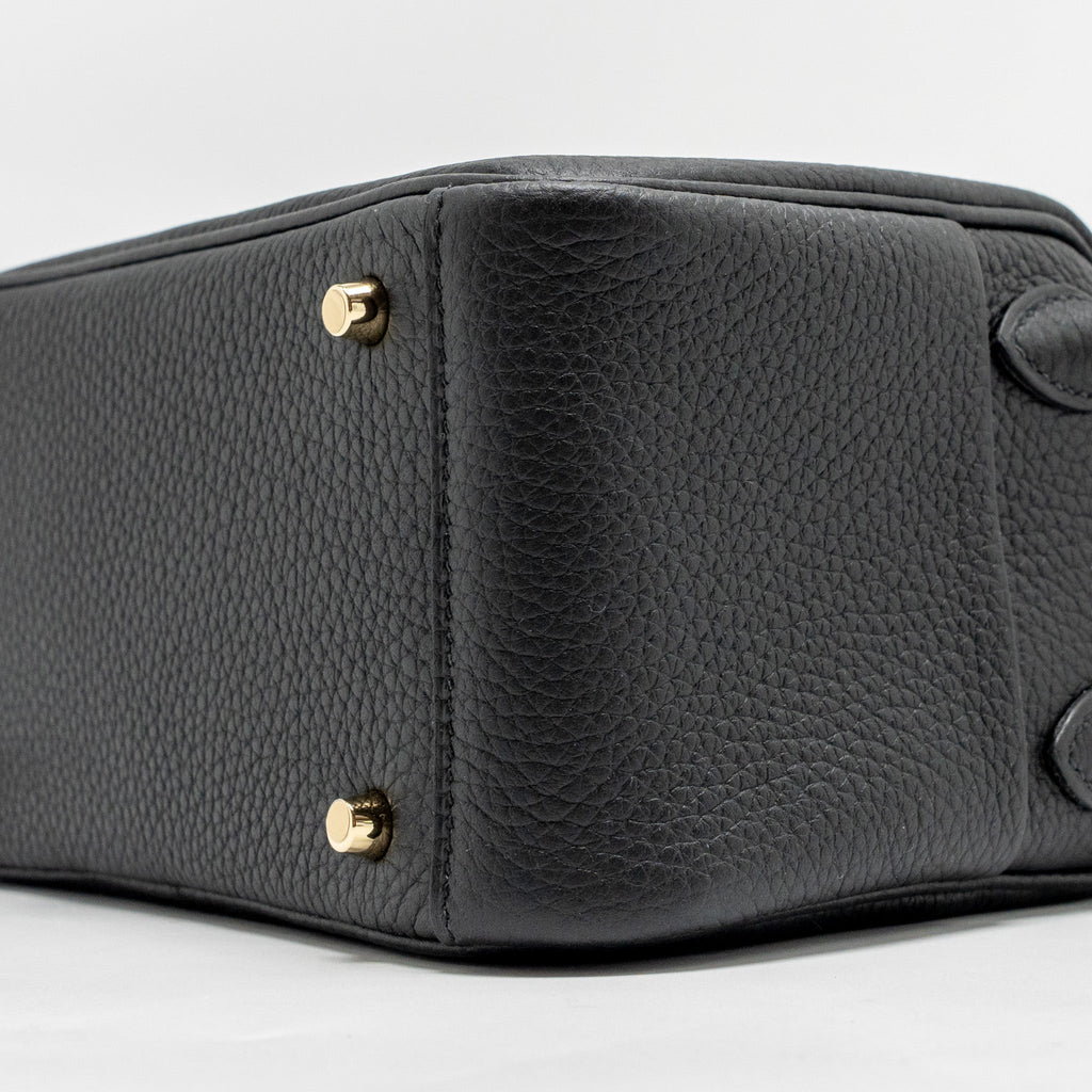 HERMES MINI LINDY CLEMENCE BLACK GHW