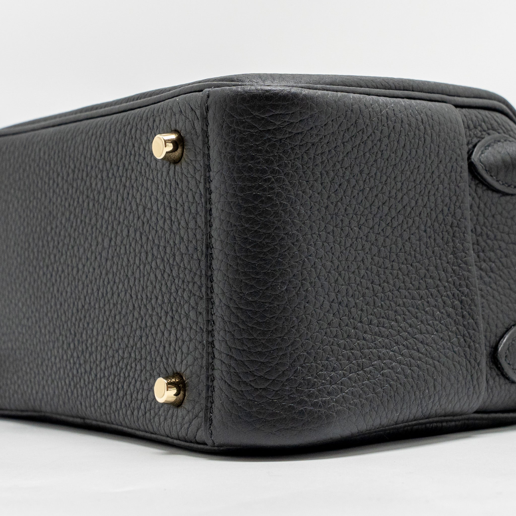 HERMES MINI LINDY CLEMENCE BLACK GHW