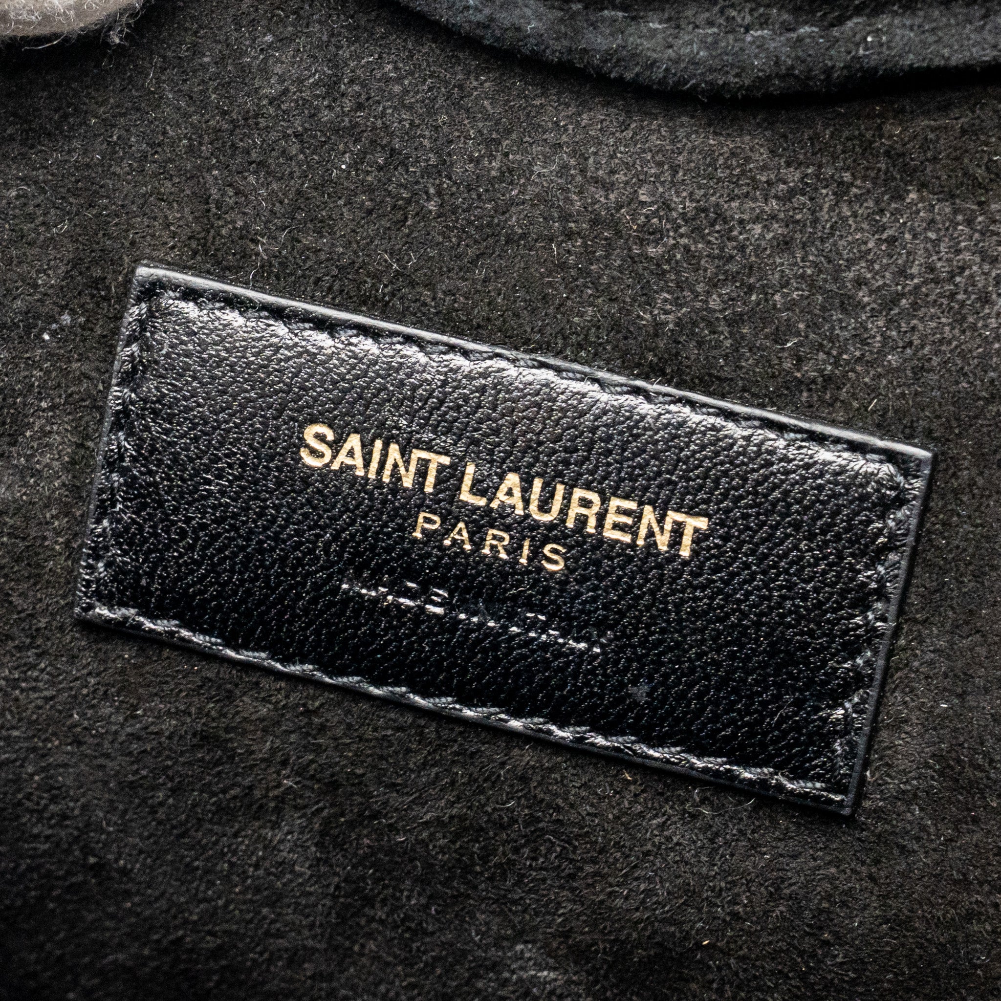 SAINT LAURENT/YSL LOVE HEART CLUTCH LAMBSKIN BLACK GHW