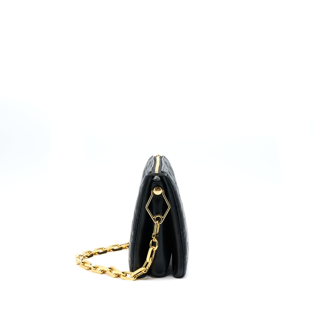 LOUIS VUITTON COUSSIN PM LAMBSKIN BLACK GHW (NEW VERISON)