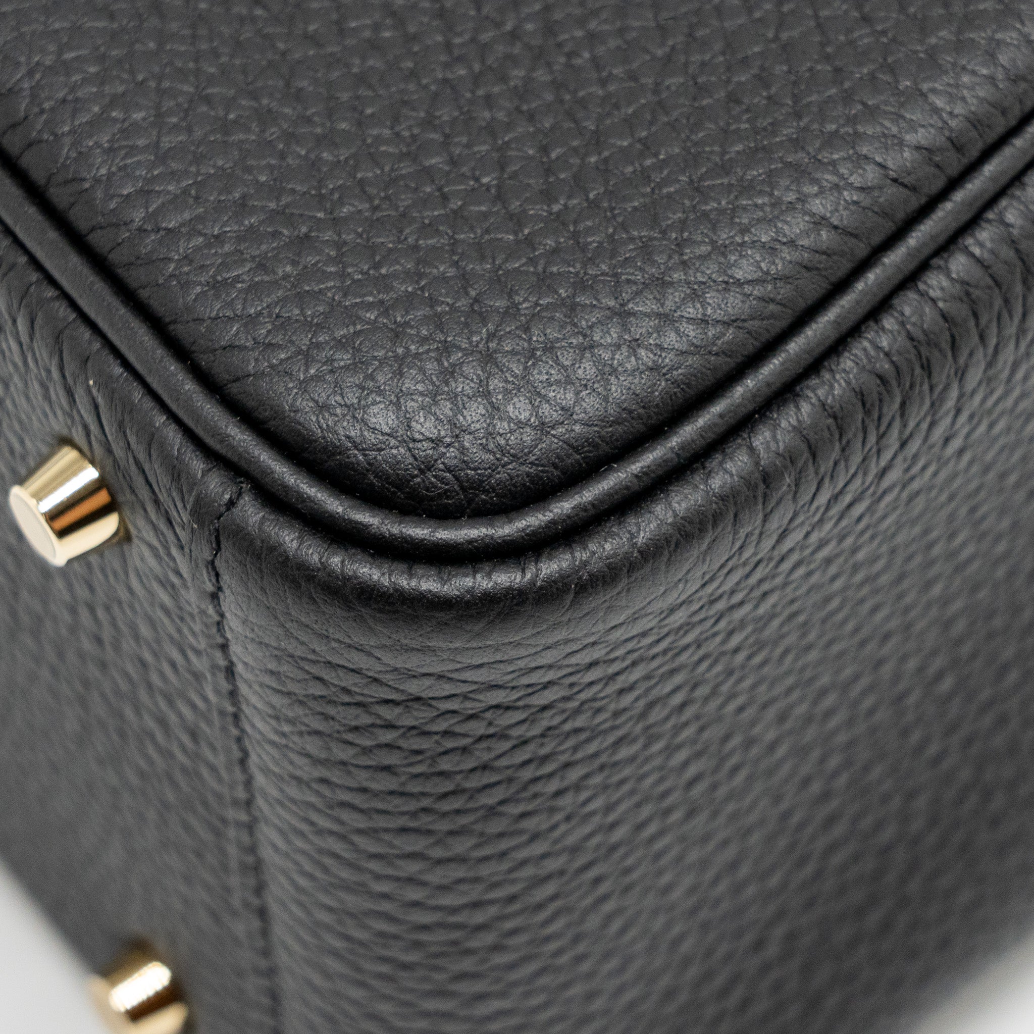 HERMES MINI LINDY CLEMENCE BLACK GHW