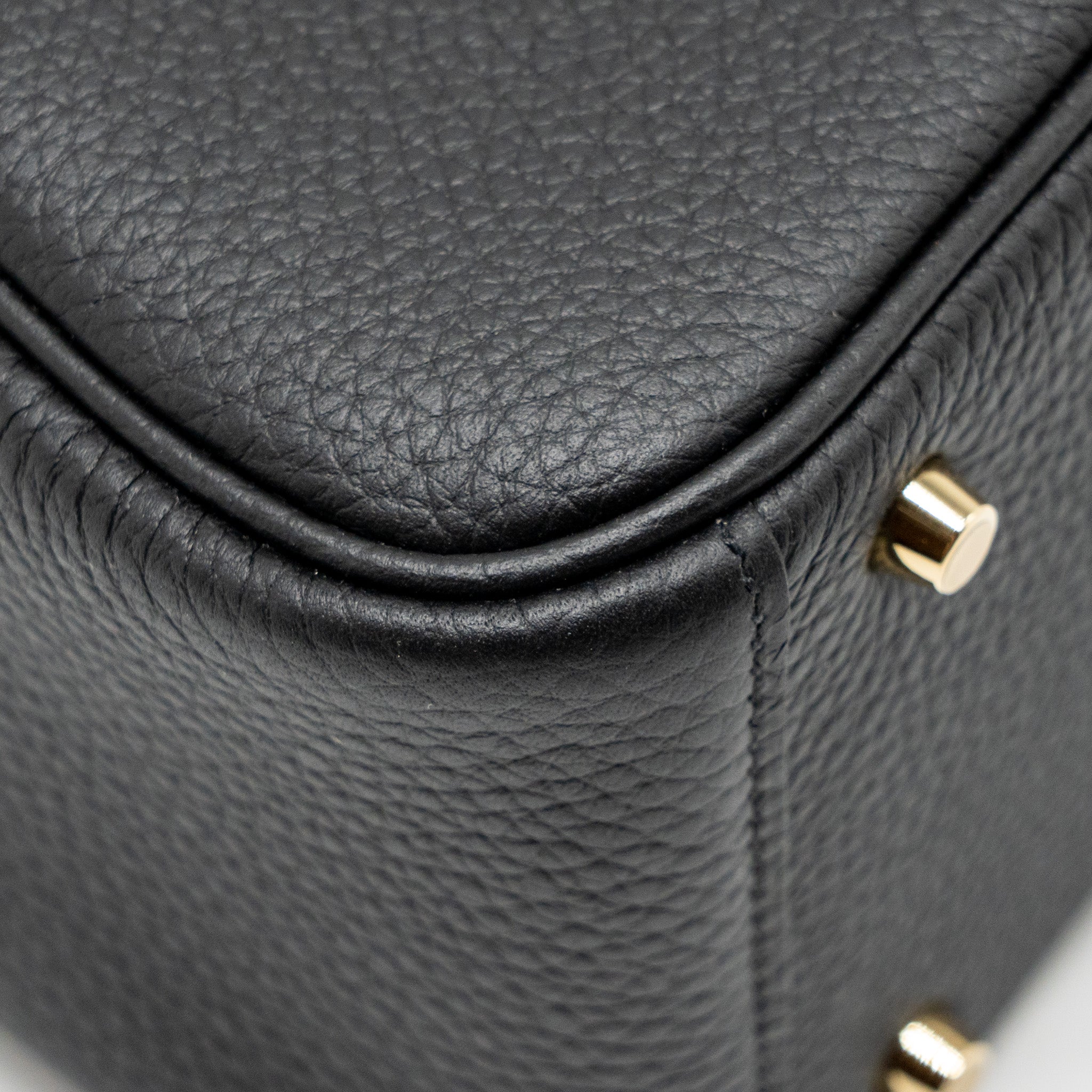 HERMES MINI LINDY CLEMENCE BLACK GHW