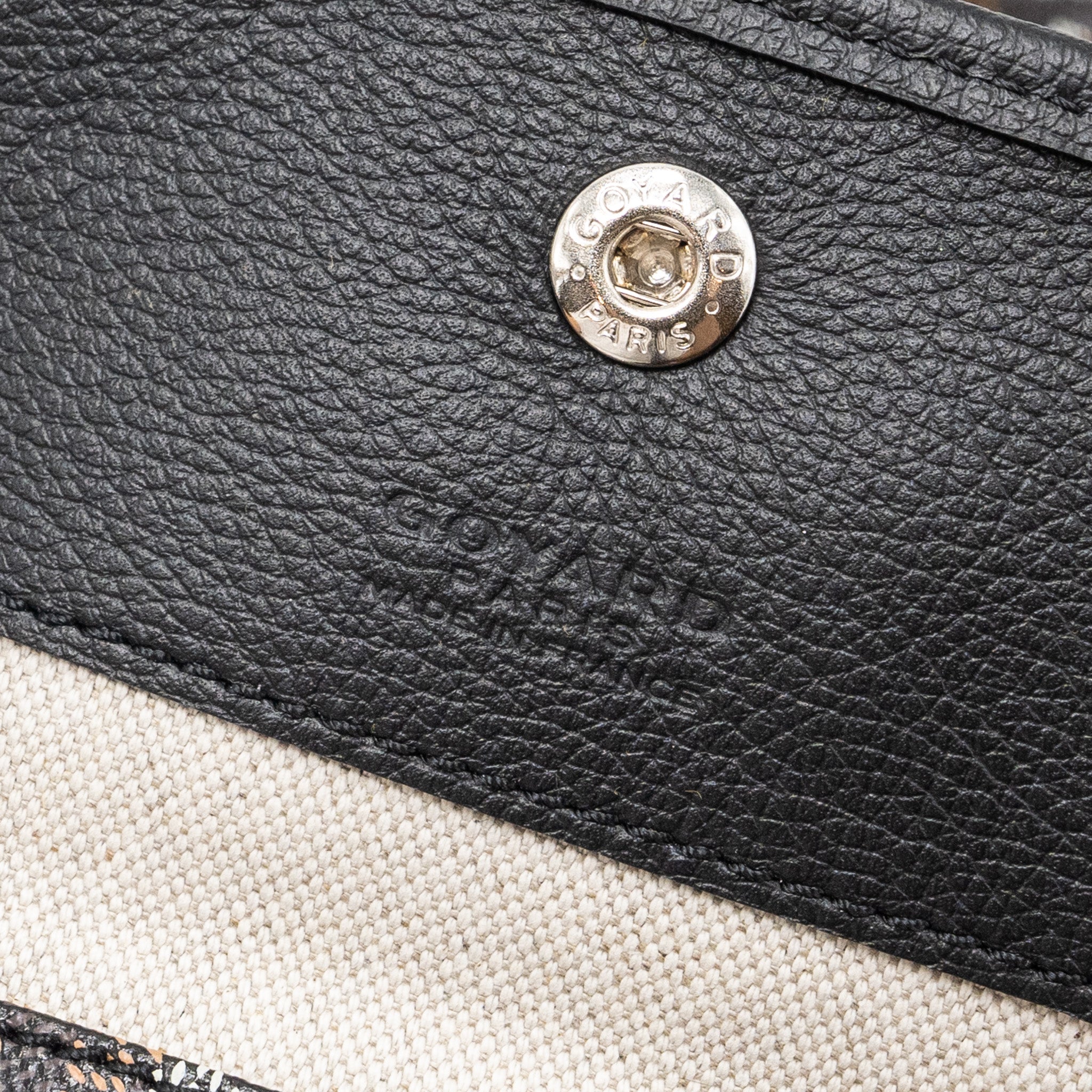 GOYARD SAINT LOUIS PM TOTE BAG GOYARD LINE CANVAS BLACK SHW