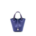 HERMES PICOTIN 18 LOCK BAG EPSOM BLUE ENCRE/BRIQUE/NOIR SHW