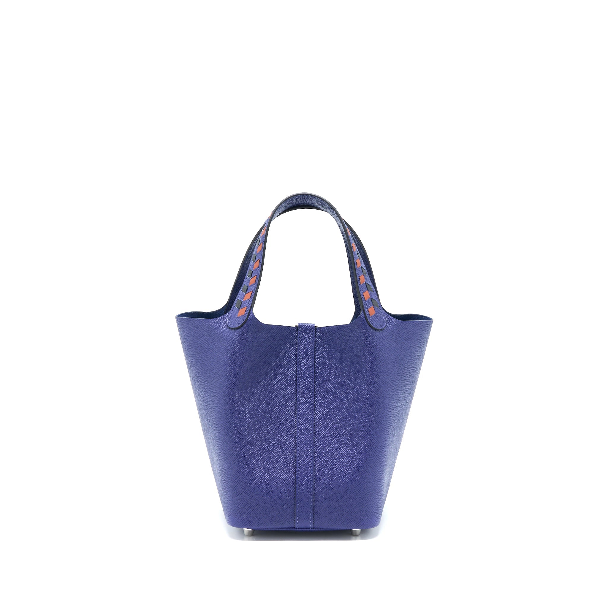 HERMES PICOTIN 18 LOCK BAG EPSOM BLUE ENCRE/BRIQUE/NOIR SHW