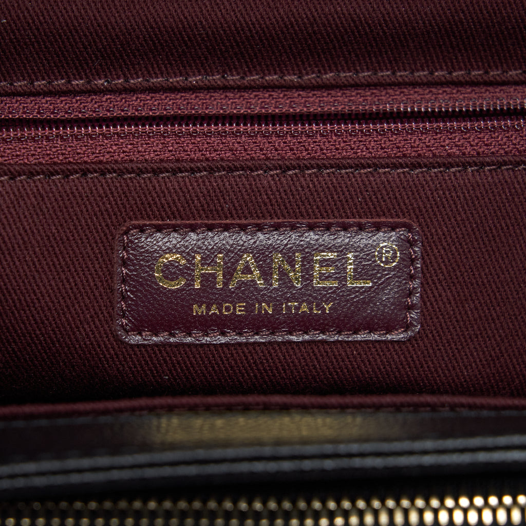 CHANEL SMALL BUSINESS AFFINITY CAVIAR BLACK LGHW(MICROCHIP)