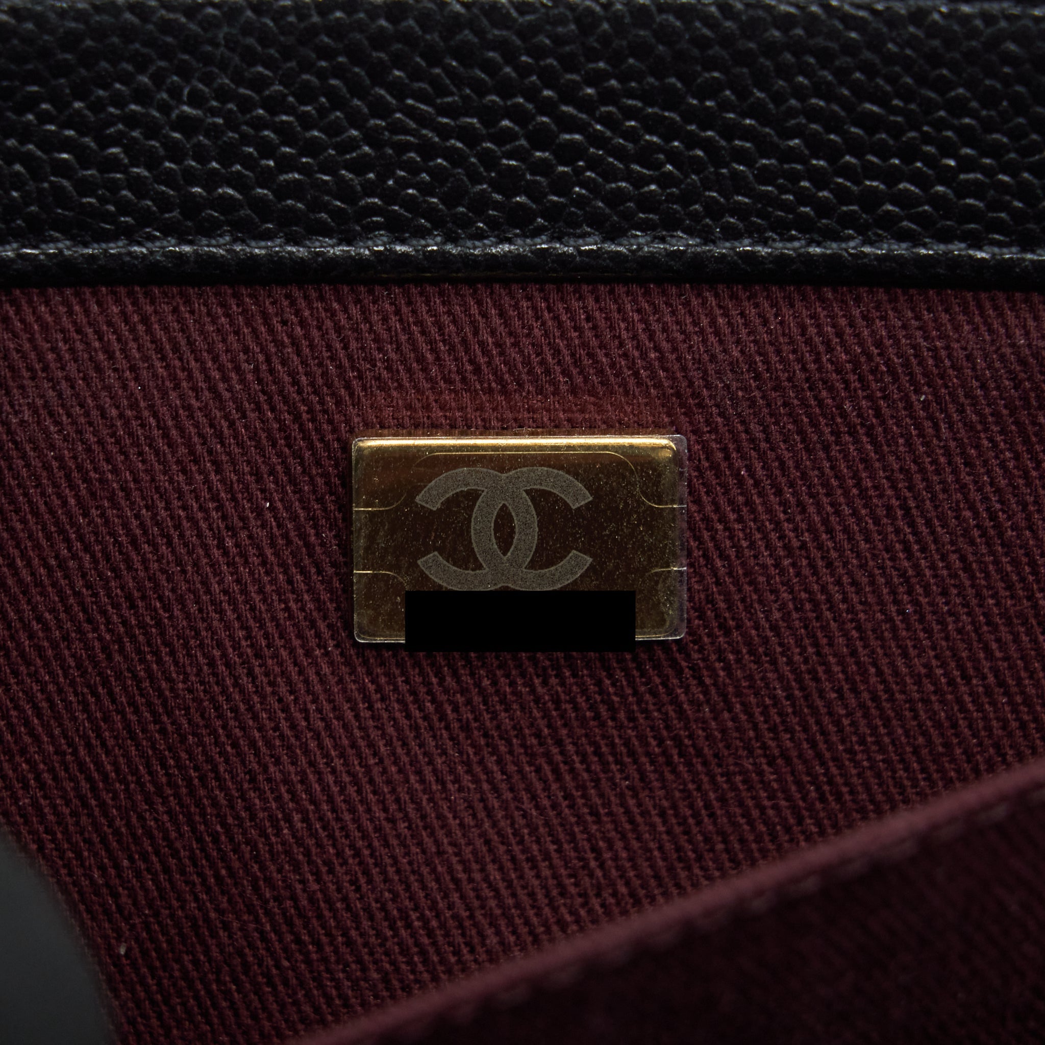 CHANEL SMALL BUSINESS AFFINITY CAVIAR BLACK LGHW(MICROCHIP)