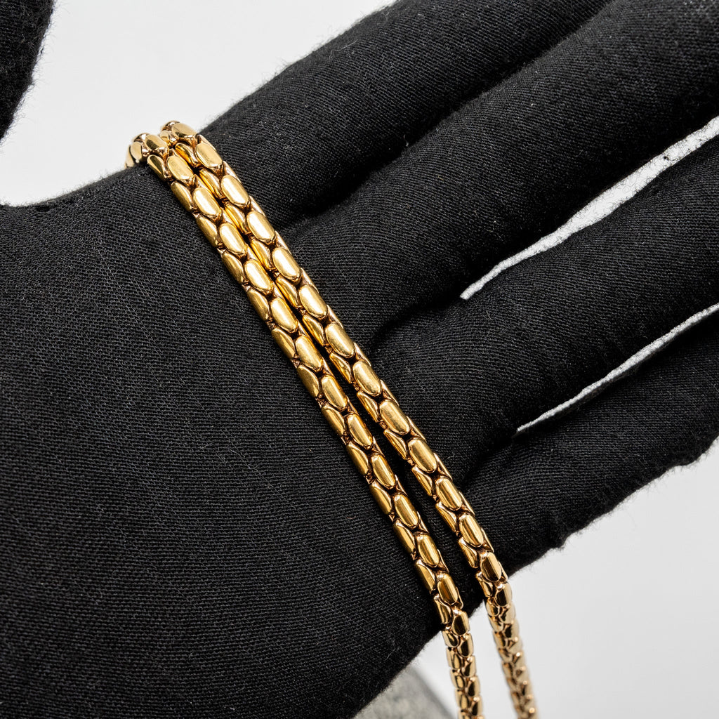 BVLGARI SERPENTI FOREVER LEATHER/CRYSTAL GALUCHAR GREY GHW