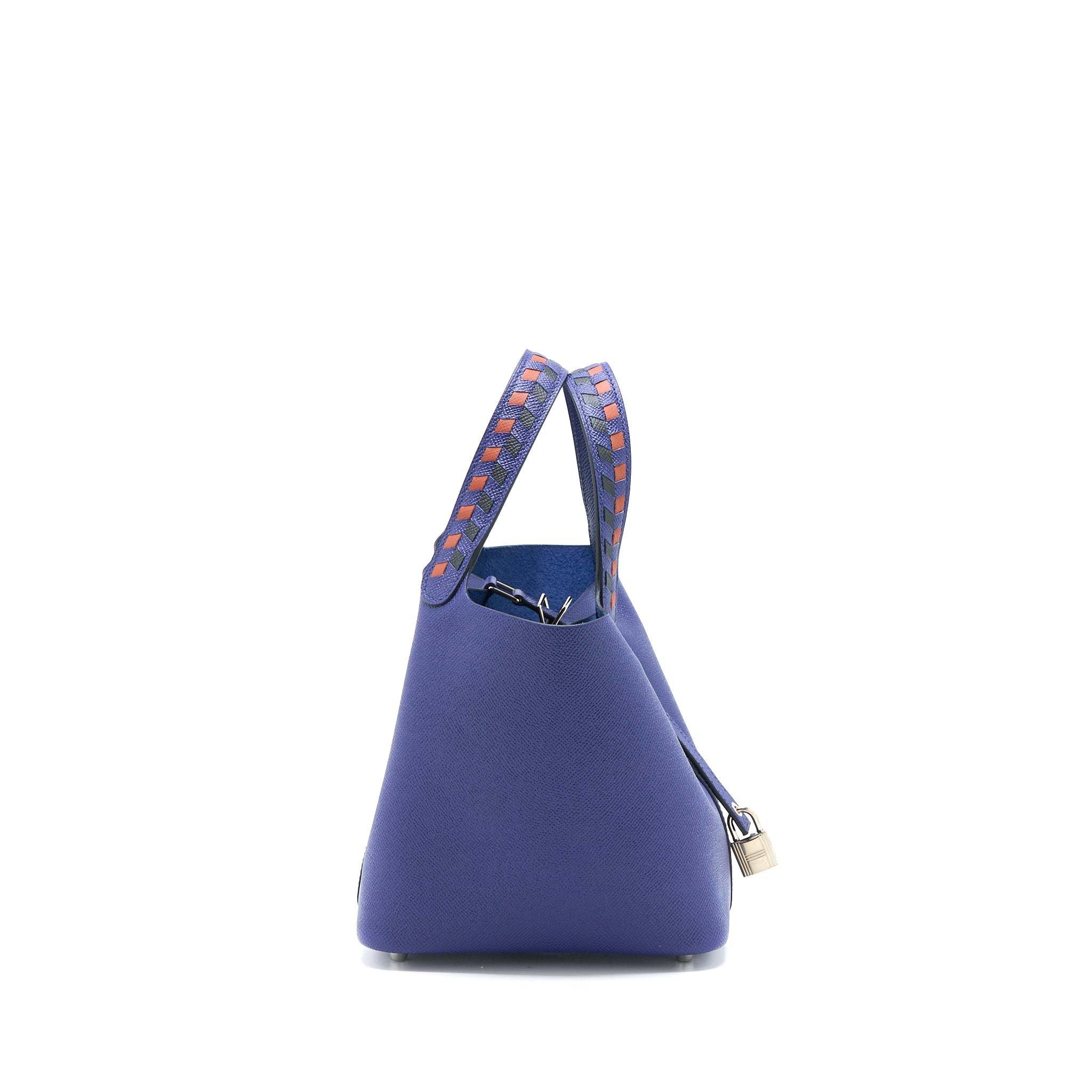 HERMES PICOTIN 18 LOCK BAG EPSOM BLUE ENCRE/BRIQUE/NOIR SHW