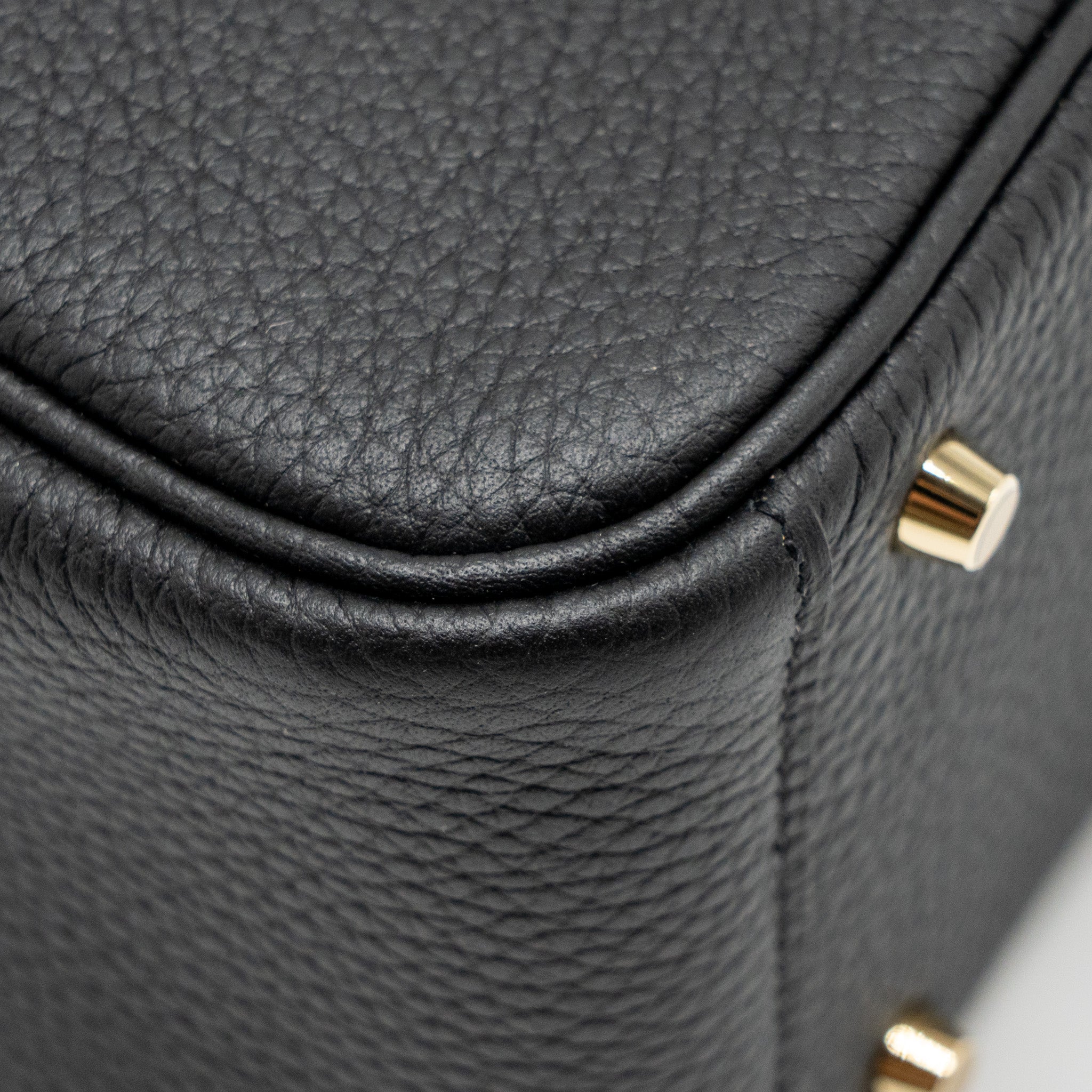 HERMES MINI LINDY CLEMENCE BLACK GHW