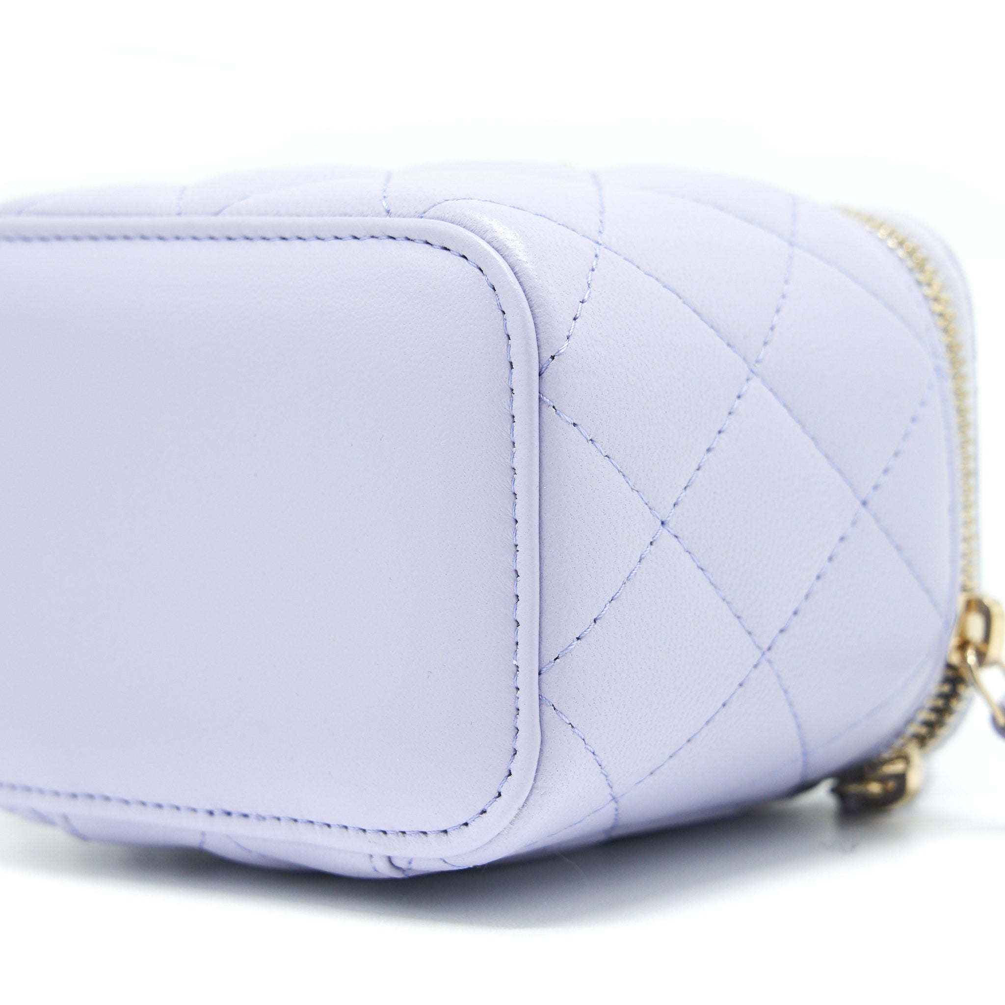 CHANEL 21K MINI TOP HANDLE VANITY WITH CHAIN LIGHT PURPLE LGHW