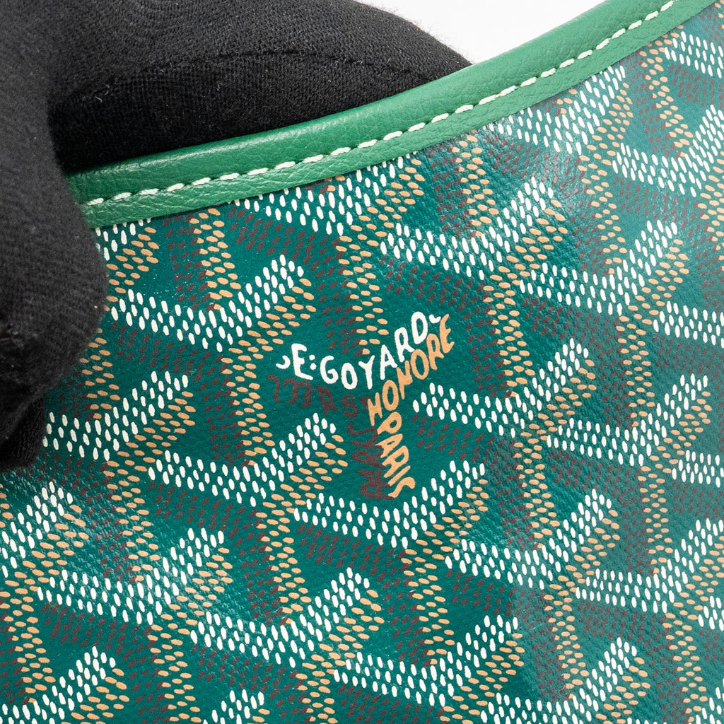 GOYARD BOHEME HOBO BAG GOYARD LINE CANVAS / CALFSKIN GREEN SHW