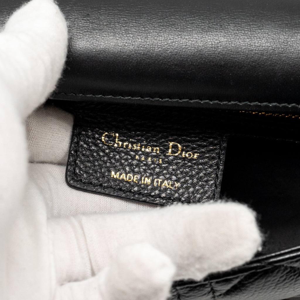 DIOR SMALL CARO BAG CALFSKIN BLACK GHW