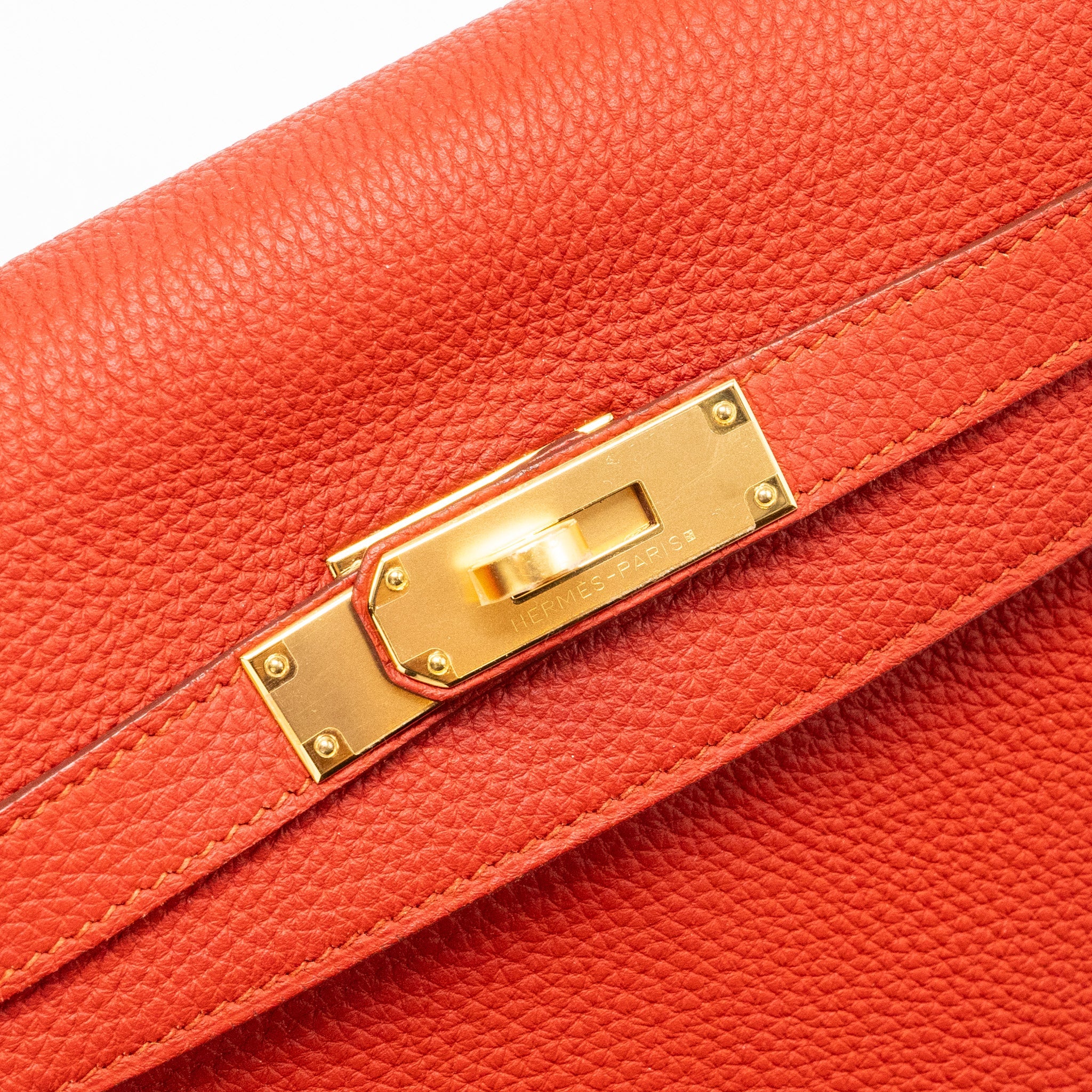 HERMES KELLY 32 TOGO 5E VERMILLION GHW