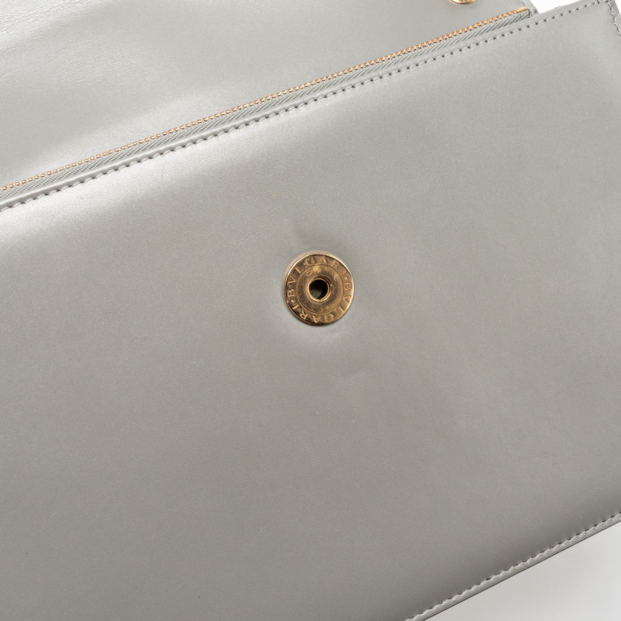 BVLGARI SERPENTI FOREVER LEATHER/CRYSTAL GALUCHAR GREY GHW