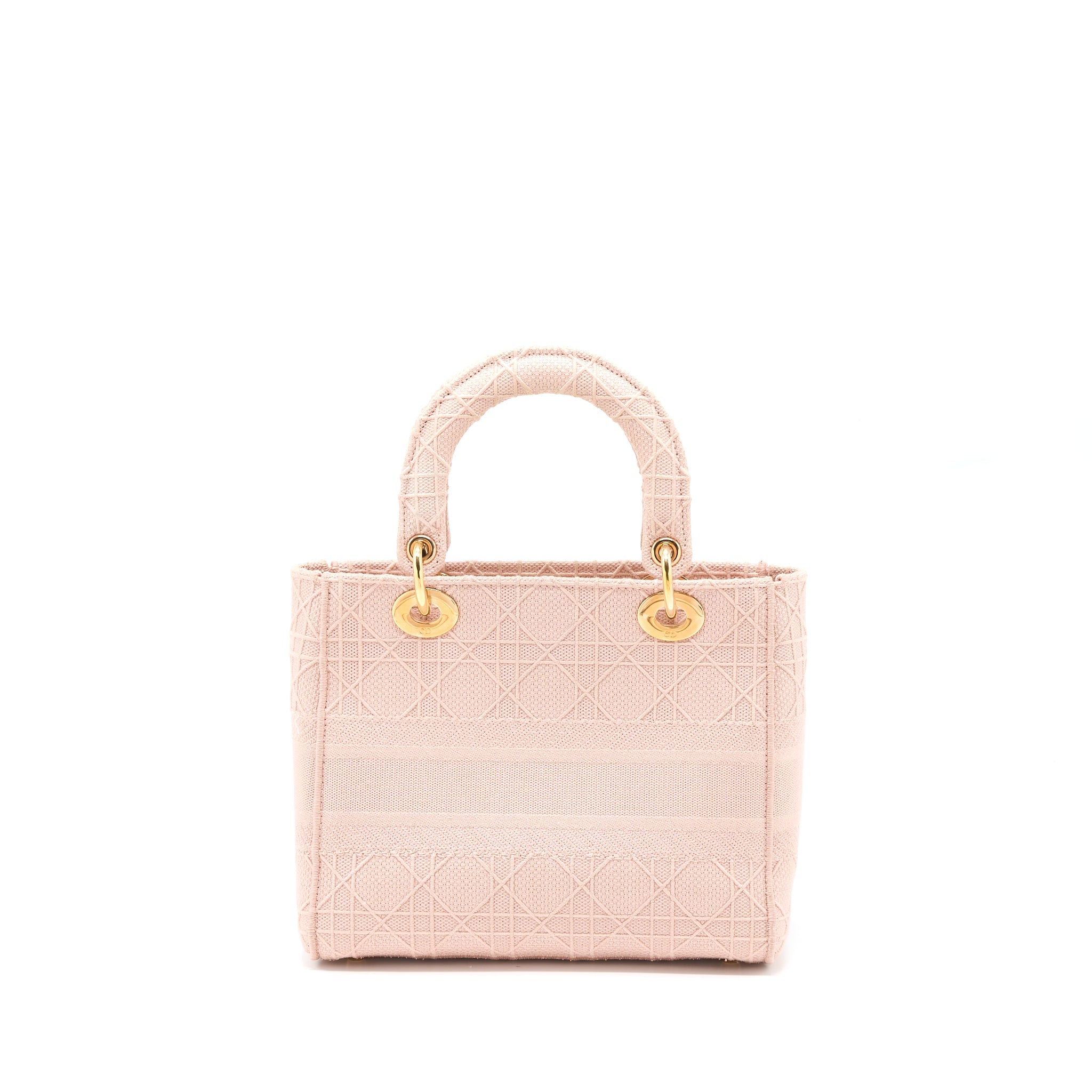 DIOR LADY MEDIUM LADY D-LITE BAG CANNAGE EMBROIDERY ROSEWOOD PINK HARDWARE
