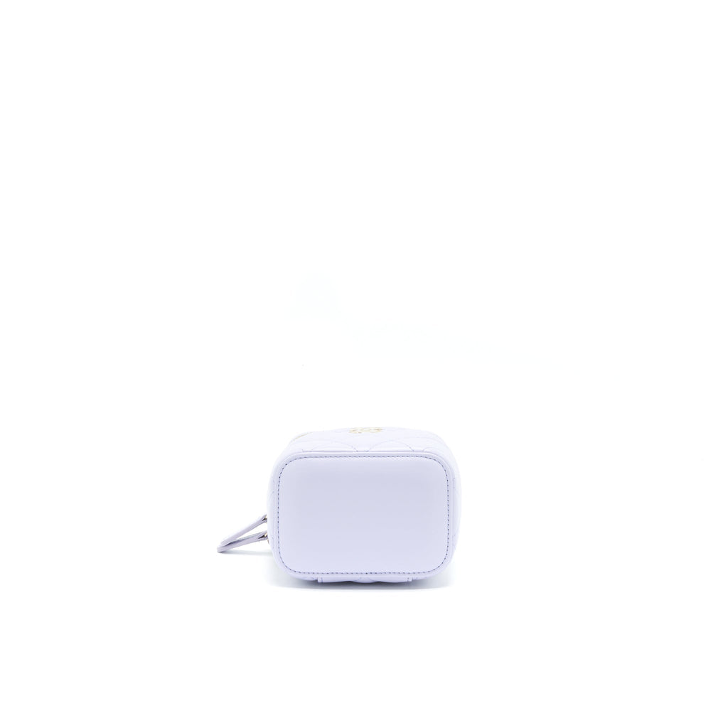 CHANEL 21K MINI TOP HANDLE VANITY WITH CHAIN LIGHT PURPLE LGHW