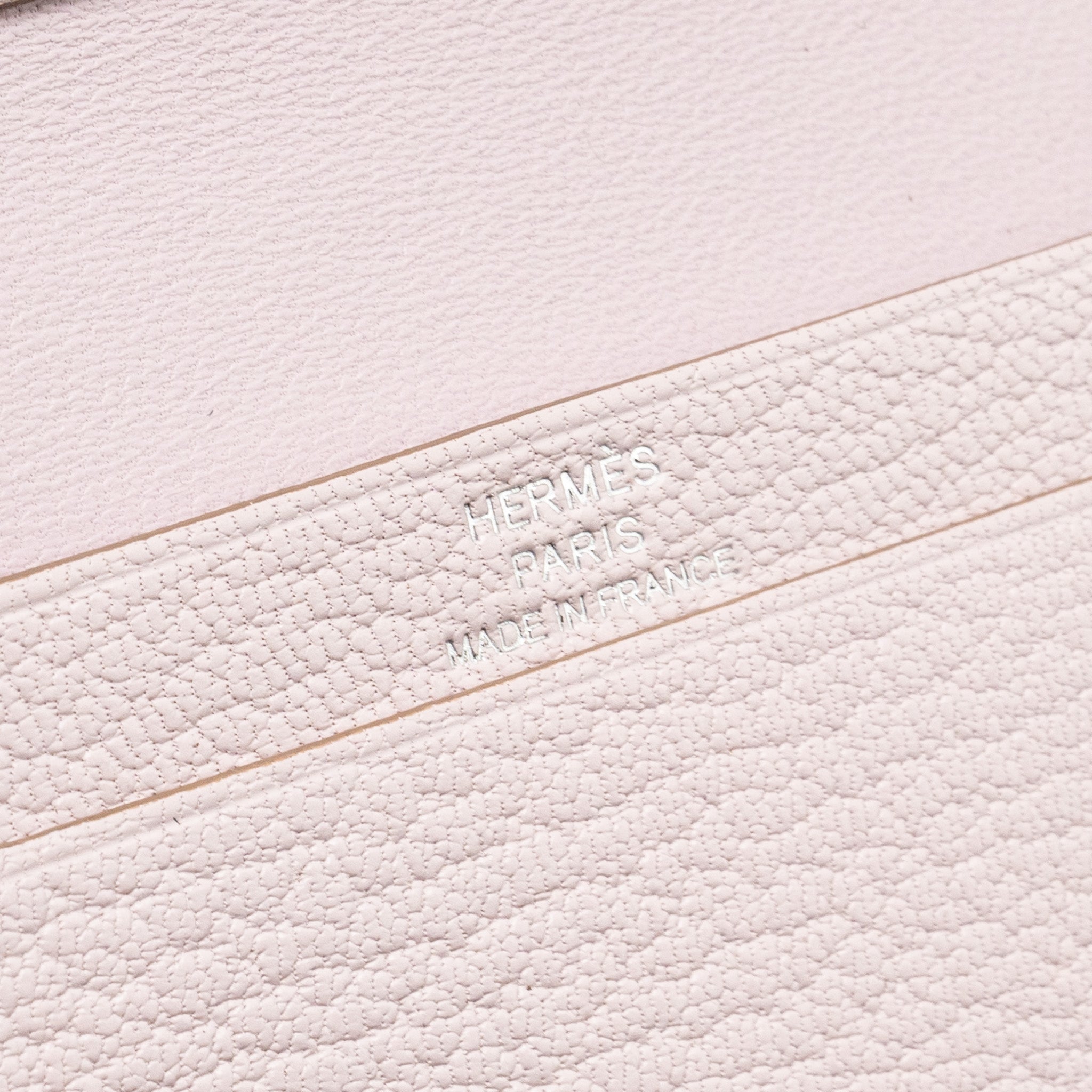 HERMES BEARN COMPACT WALLET CHÈVRE MYSORE MAUVE PALE SHW