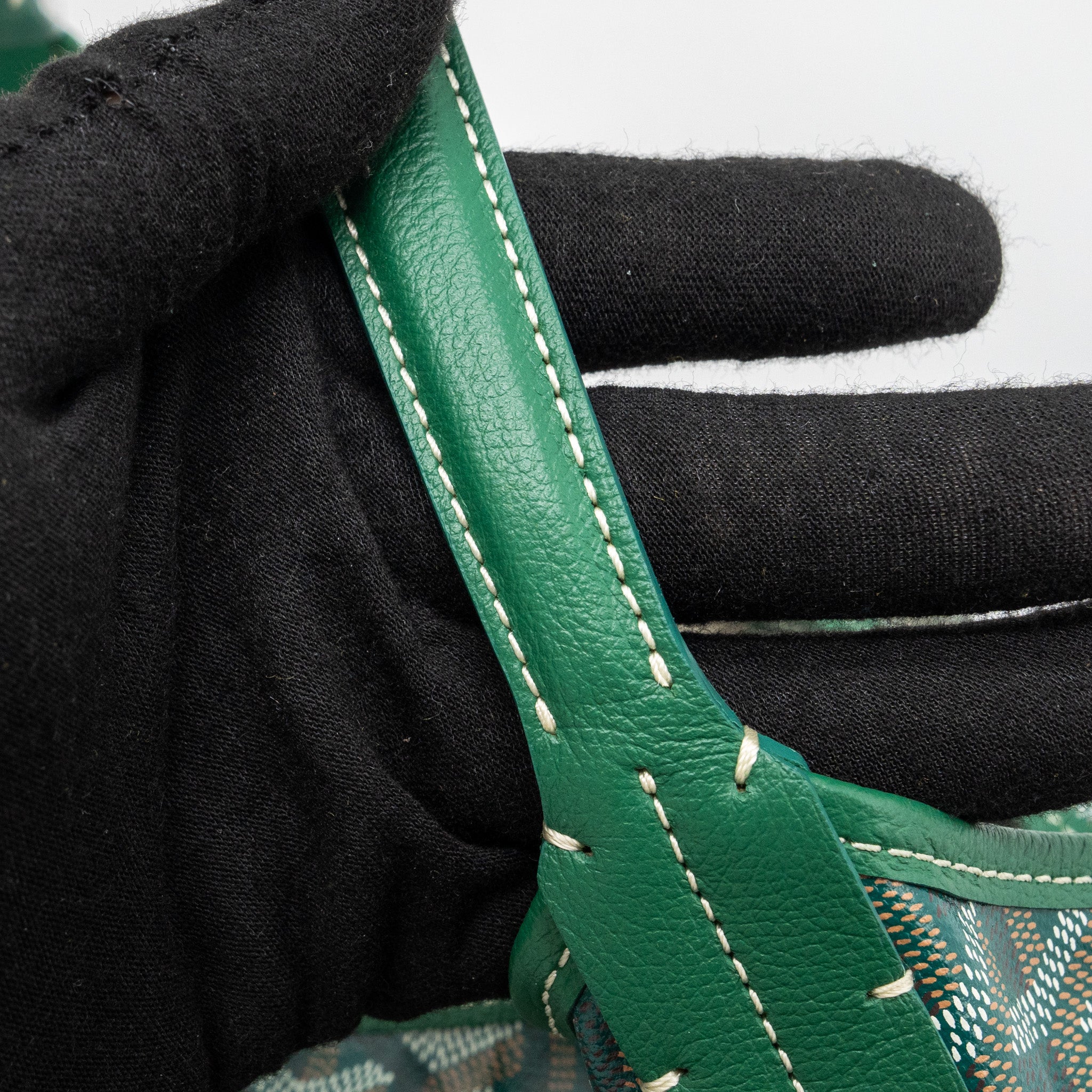 GOYARD BOHEME HOBO BAG GOYARD LINE CANVAS / CALFSKIN GREEN SHW