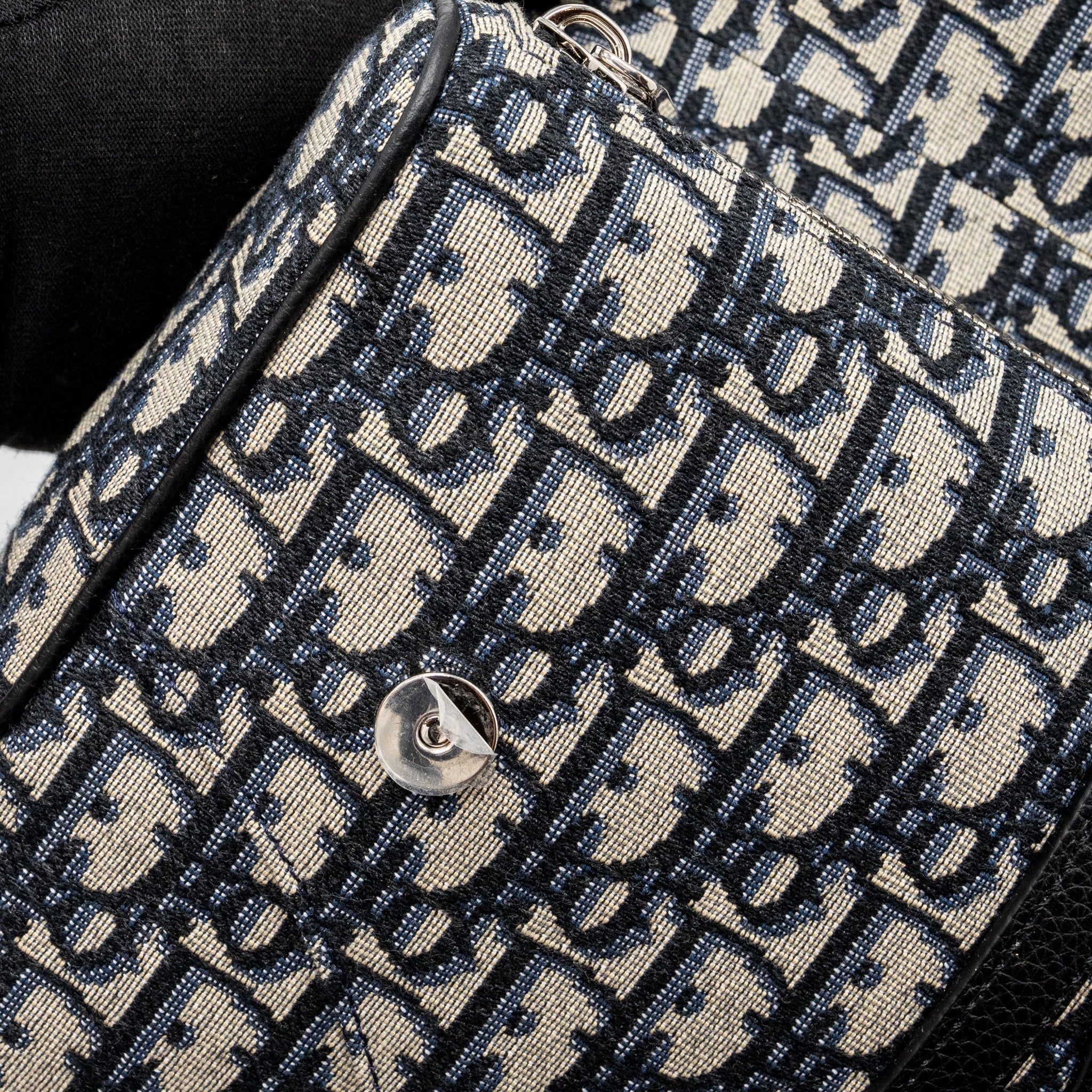 DIOR HOMME SADDLE BAG DIOR OBLIQUE JACQUARD BEIGE/BLACK GHW