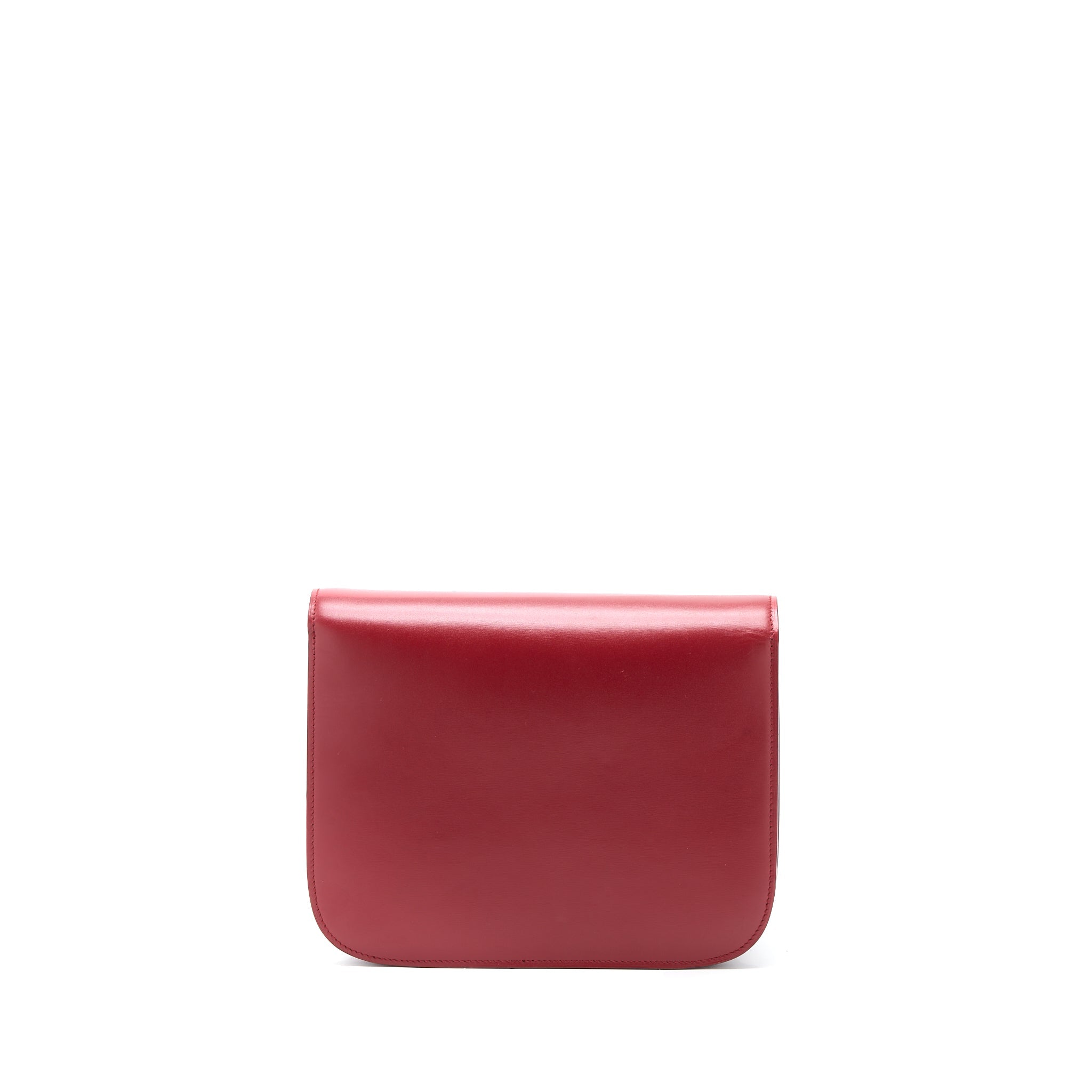 CELINE MEDIUM CLASSIC BOX CALFSKIN RED BRUSHED GHW