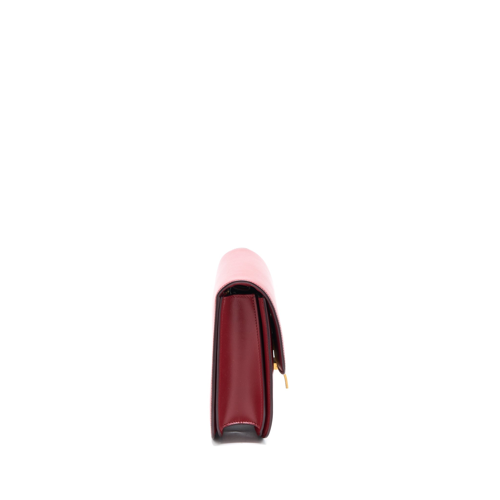 CELINE MEDIUM CLASSIC BOX CALFSKIN RED BRUSHED GHW