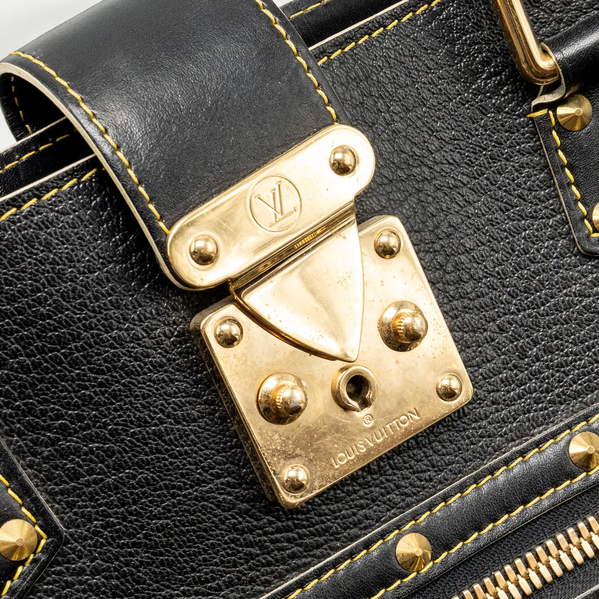 LOUIS VUITTON VINTAGE SHOULDER BAG BLACK GHW
