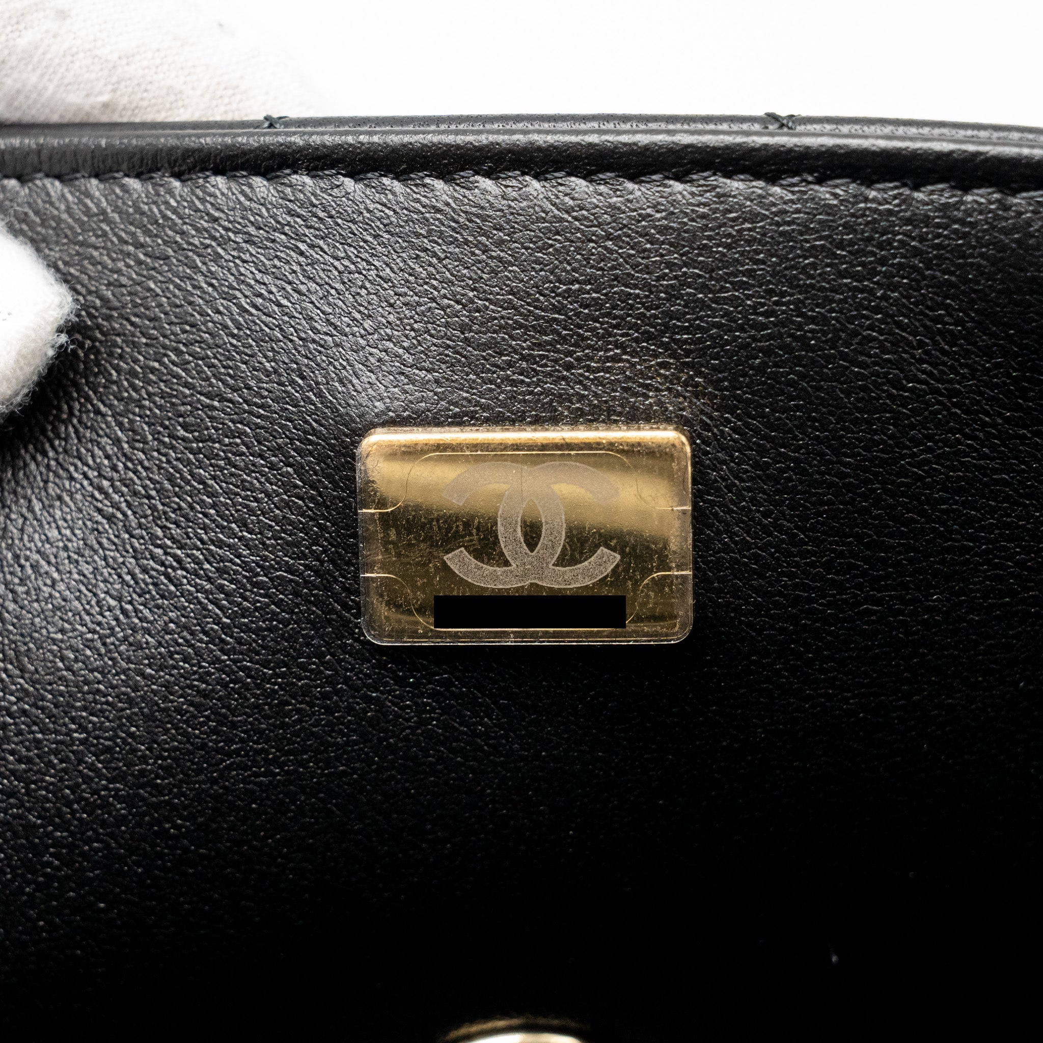 CHANEL MINI RECTANGULAR FLAP BAG LAMBSKIN BLACK LGHW (MICROCHIP)