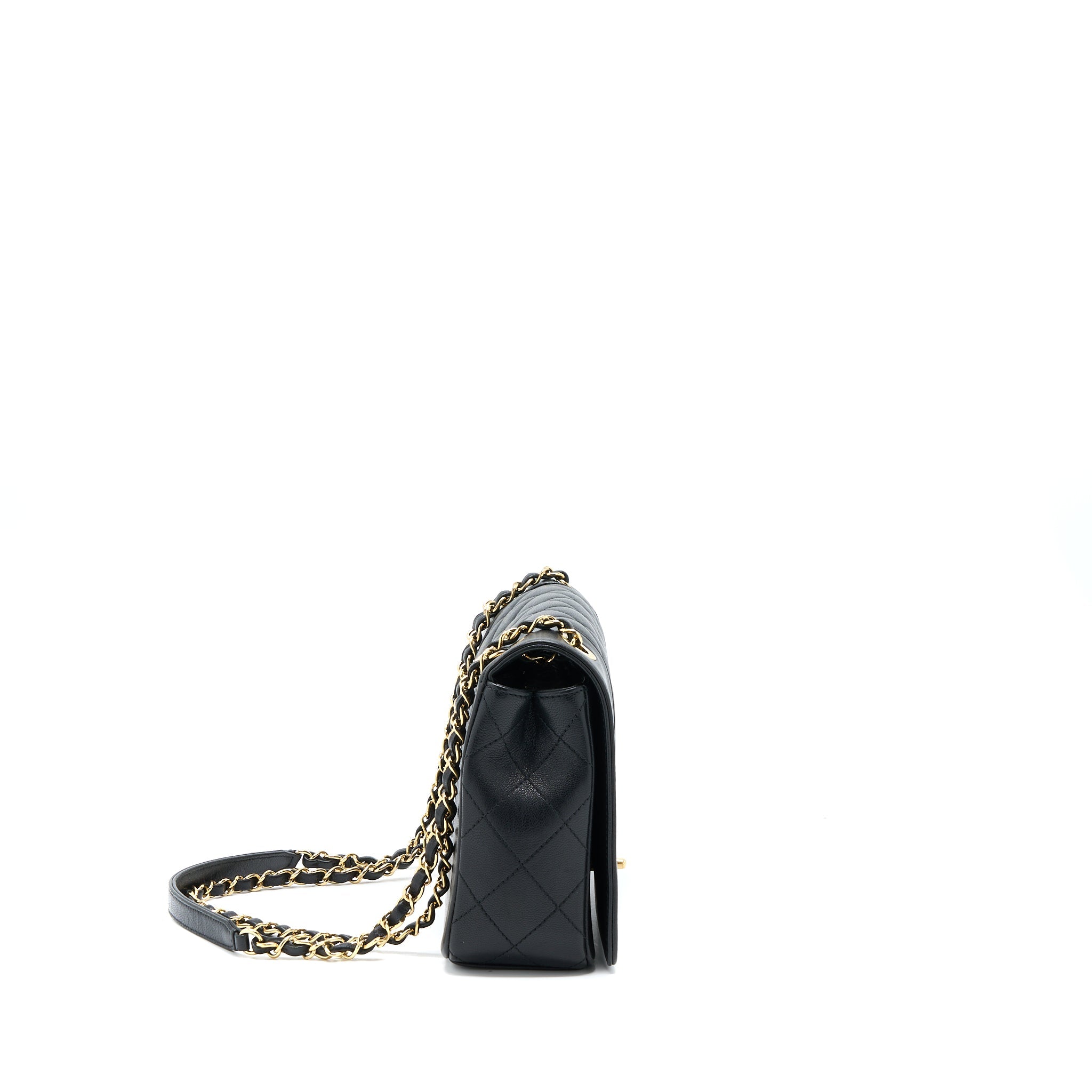CHANEL SEASONAL QUILTED FLAP BAG CALFKSKIN BLACK MULTICOLOUR HARDWARE