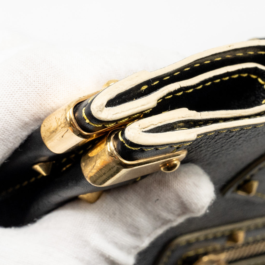 LOUIS VUITTON VINTAGE SHOULDER BAG BLACK GHW