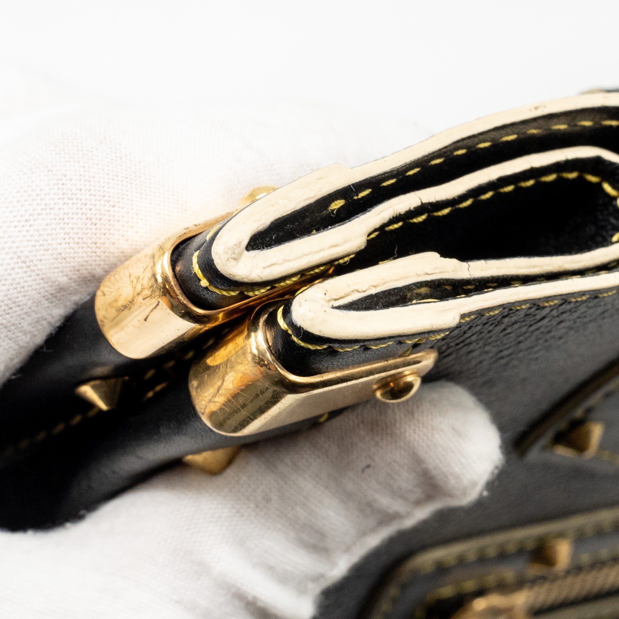 LOUIS VUITTON VINTAGE SHOULDER BAG BLACK GHW