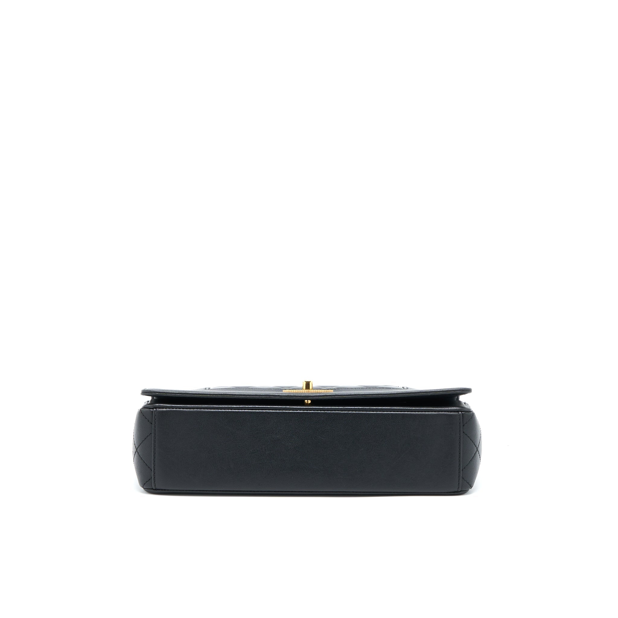 CHANEL SEASONAL QUILTED FLAP BAG CALFKSKIN BLACK MULTICOLOUR HARDWARE