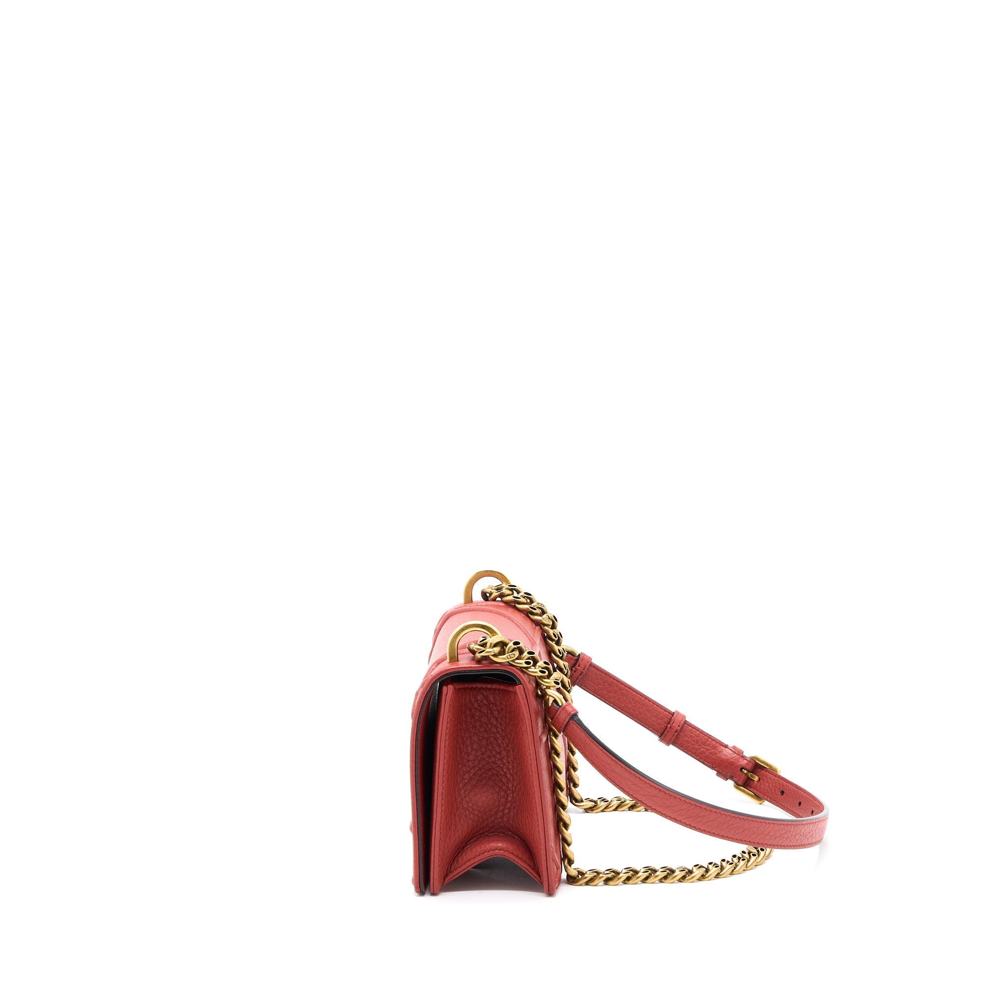 DIOR SMALL DIORAMA CALFSKIN RED BRUSHED GHW