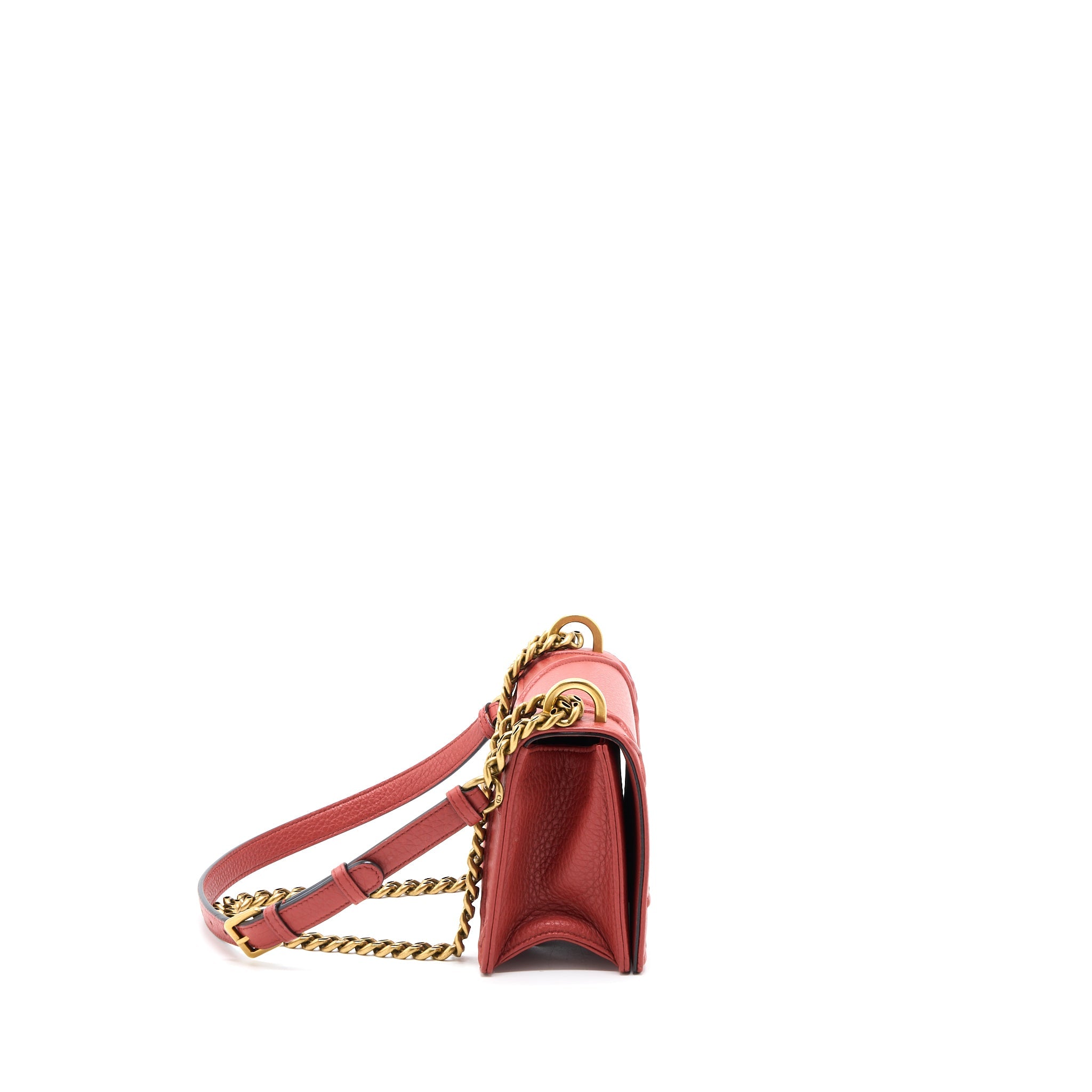 DIOR SMALL DIORAMA CALFSKIN RED BRUSHED GHW