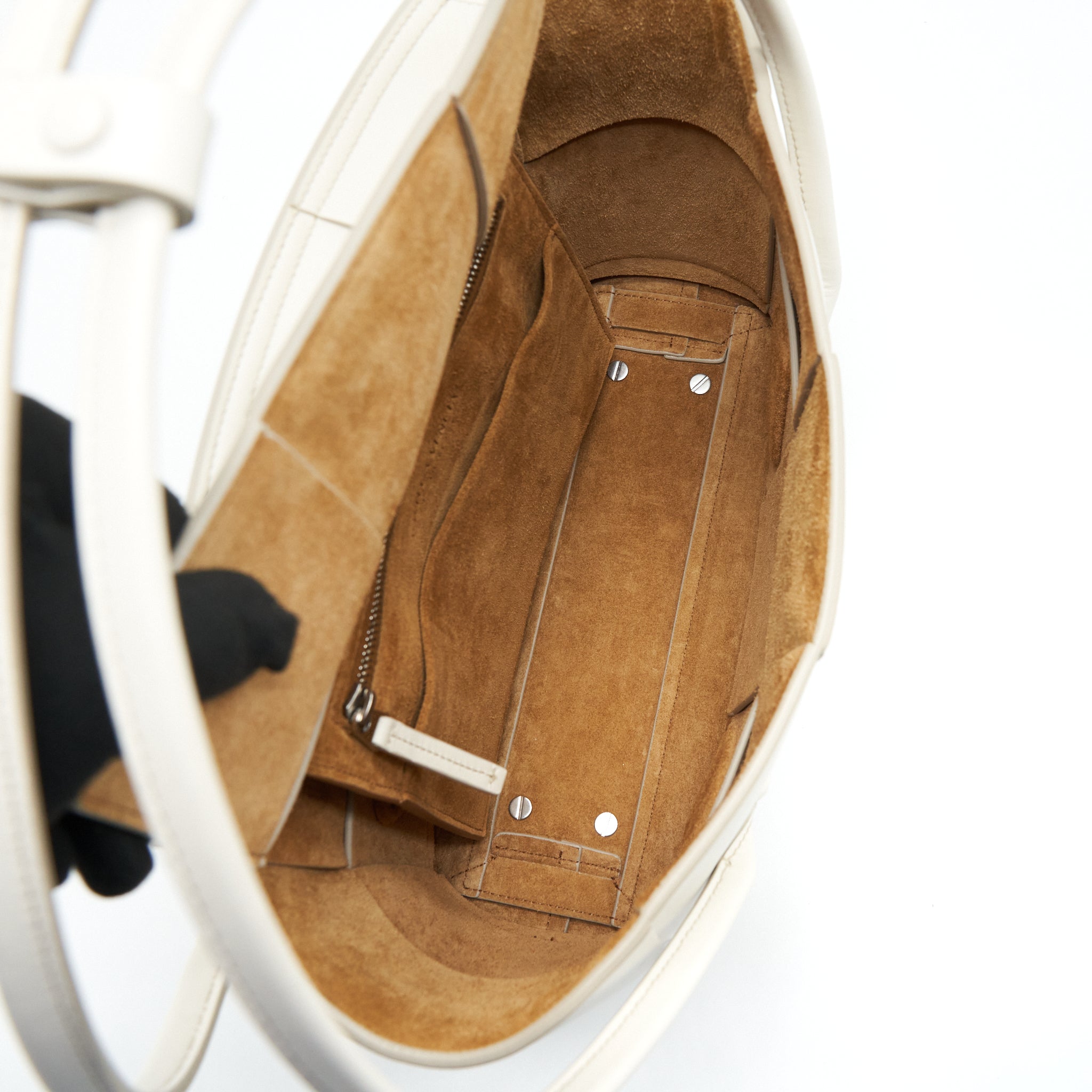 BOTTEGA VENETA ARCO BAG CALFSKIN WHITE SHW