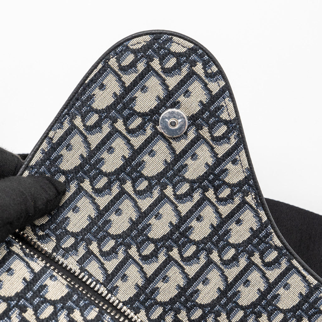DIOR HOMME SADDLE BAG DIOR OBLIQUE JACQUARD BEIGE/BLACK GHW