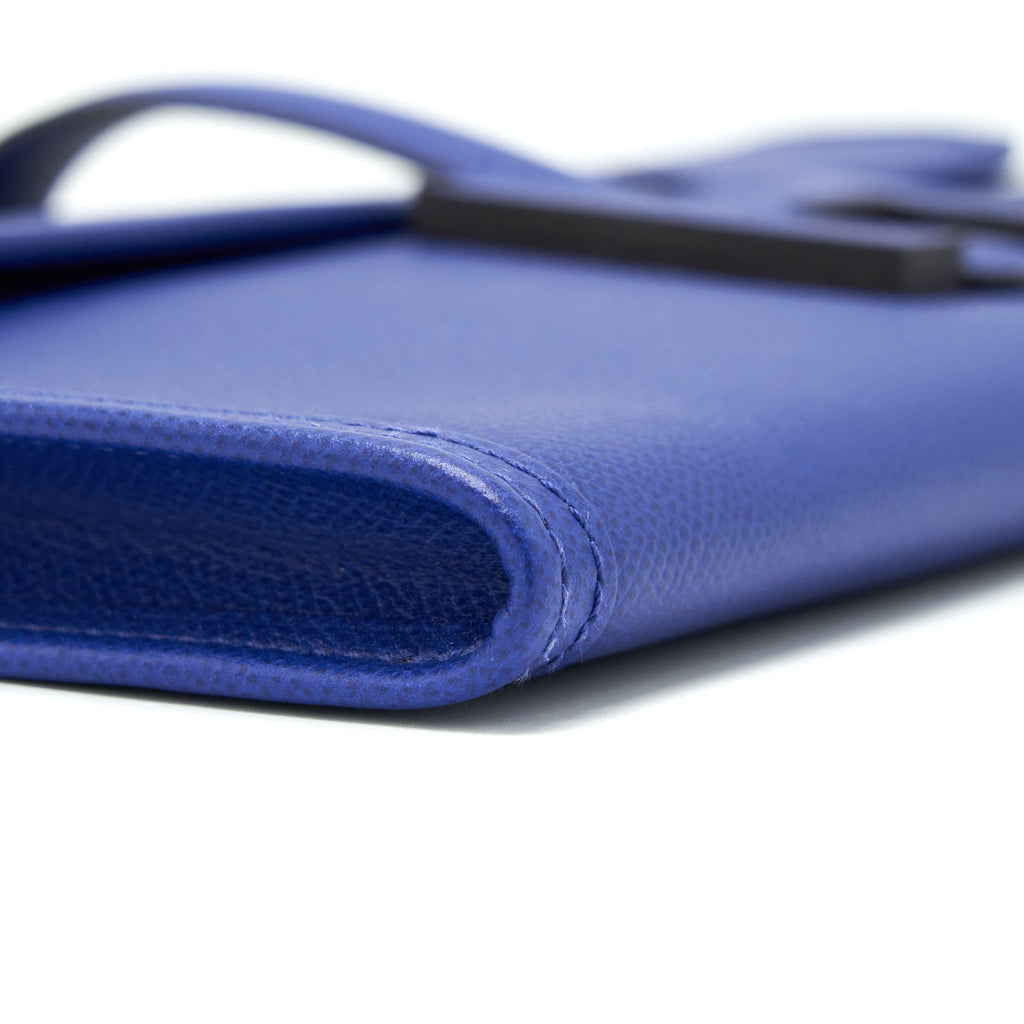 HERMES JIGE CLUTCH EPSOM BLUE ELECTRIC