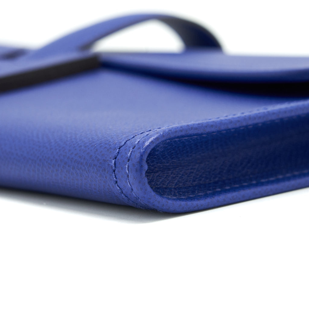 HERMES JIGE CLUTCH EPSOM BLUE ELECTRIC