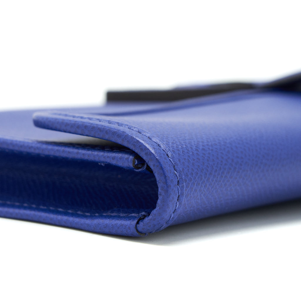 HERMES JIGE CLUTCH EPSOM BLUE ELECTRIC