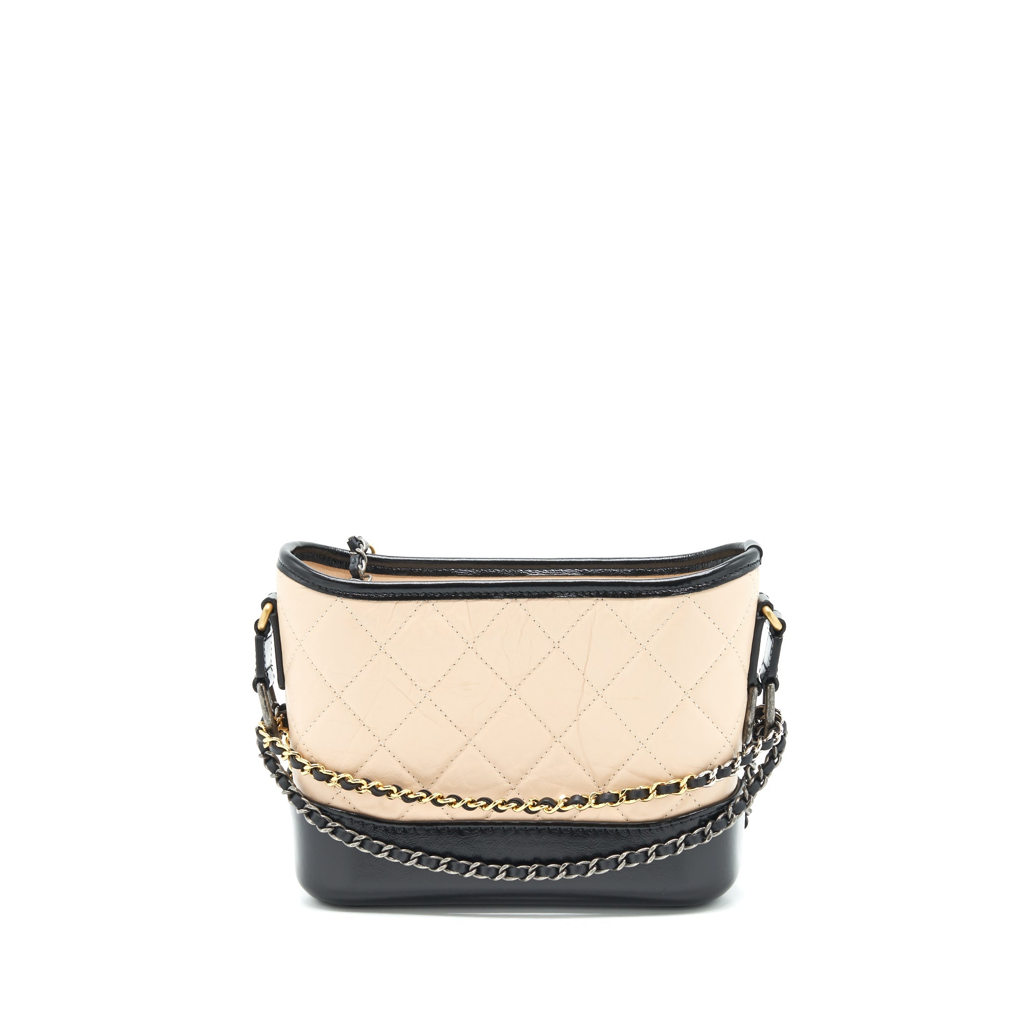 CHANEL GABRIELLE SMALL HOBO BAG BEIGE/BLACK