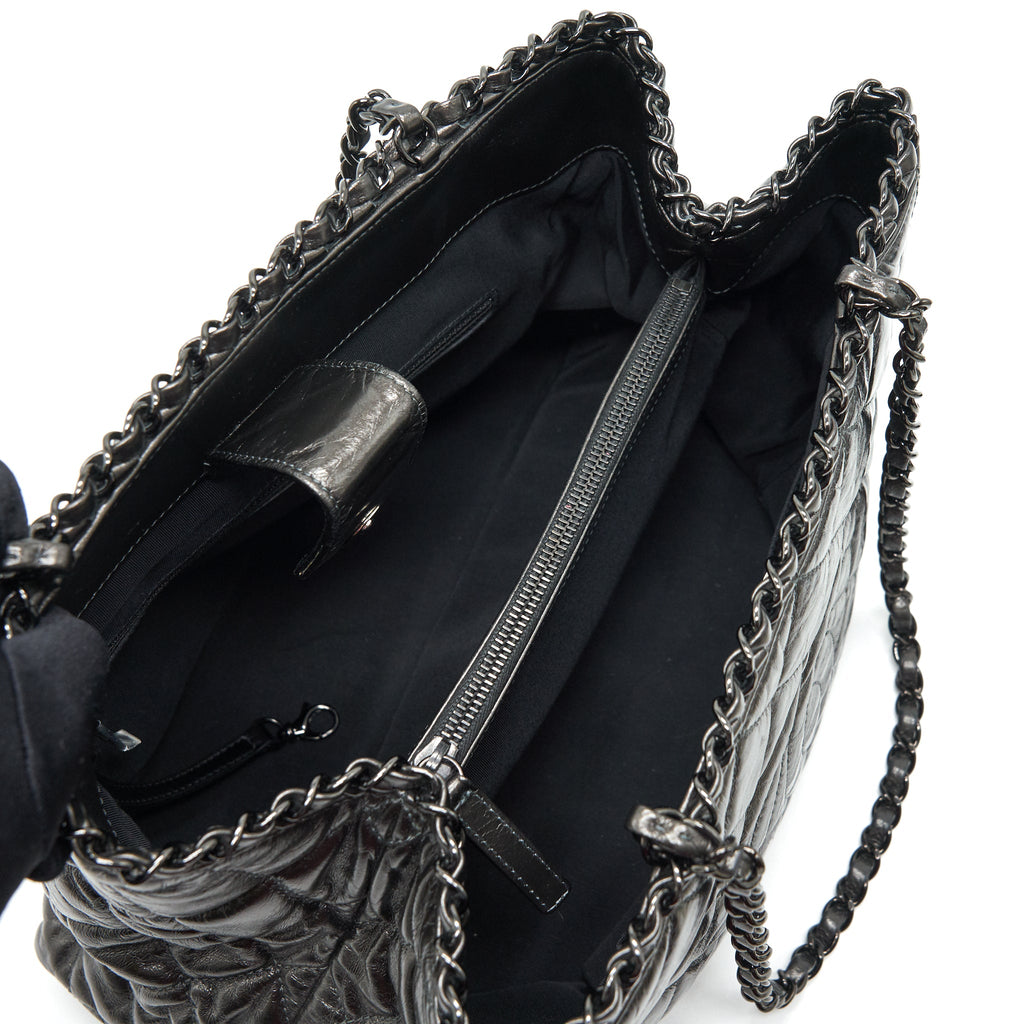 CHANEL QUILTED TOTE BAG WITH CHAIN