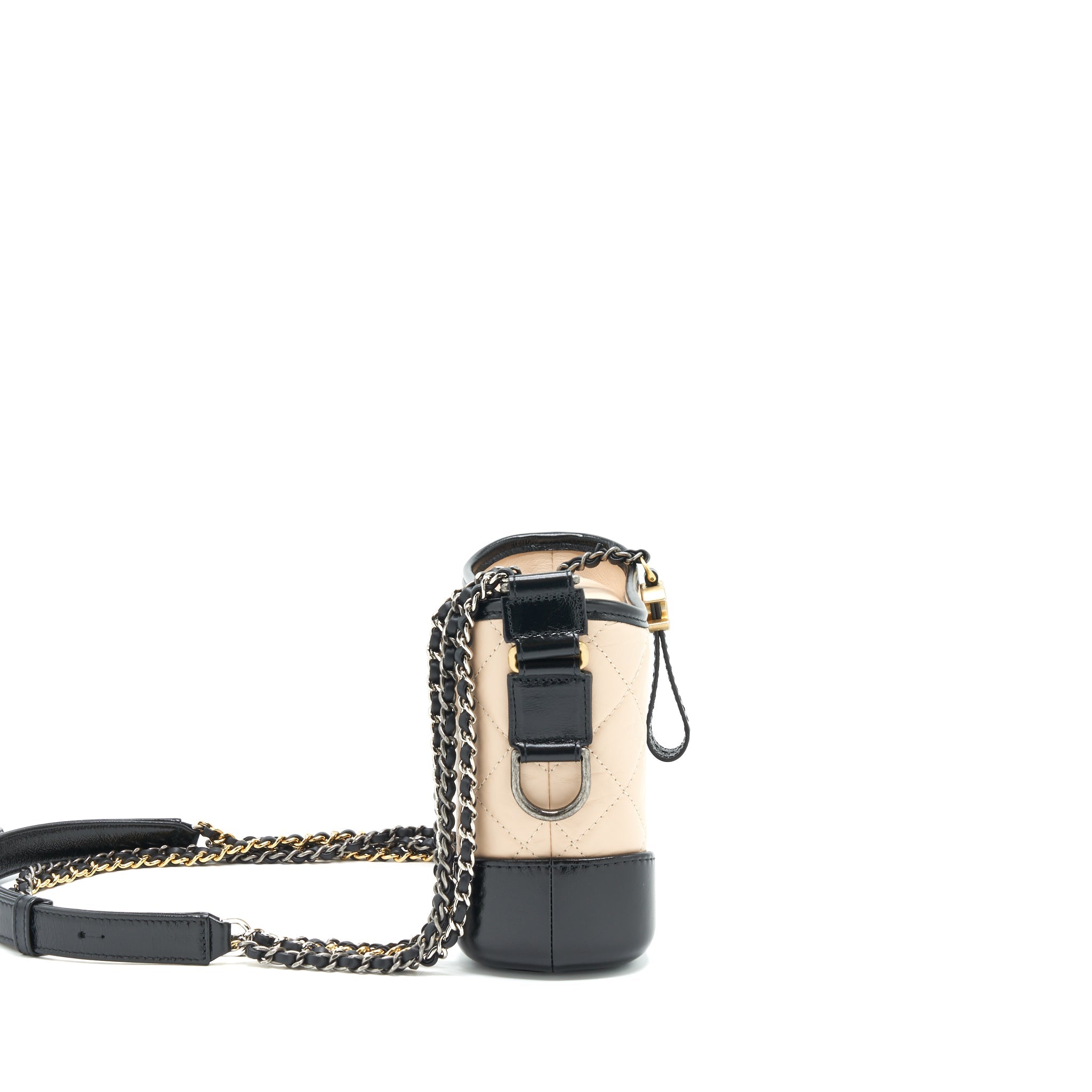 CHANEL GABRIELLE SMALL HOBO BAG BEIGE/BLACK