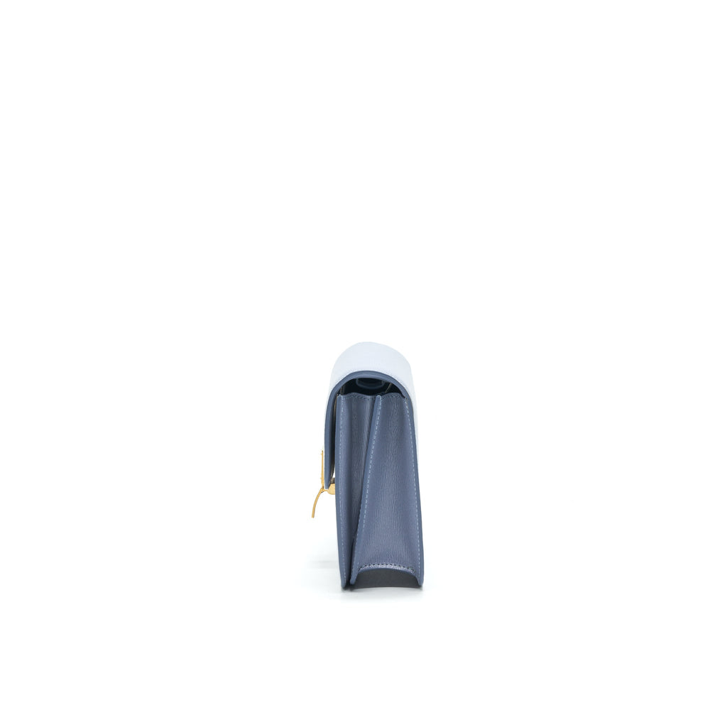 CELINE TEEN CLASSIC BAG IN CALFSKIN LIEGE ARCTIC BLUE