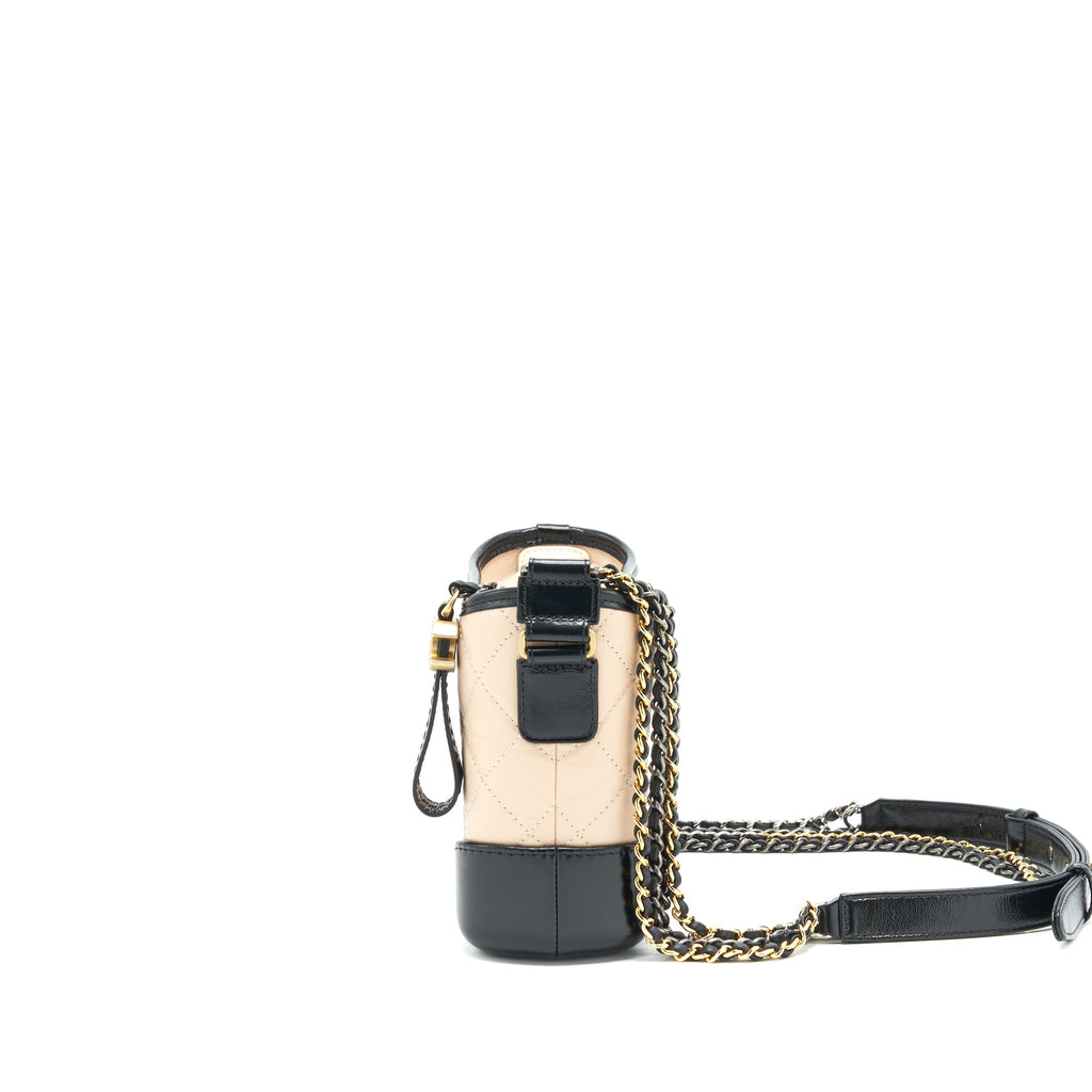 CHANEL GABRIELLE SMALL HOBO BAG BEIGE/BLACK